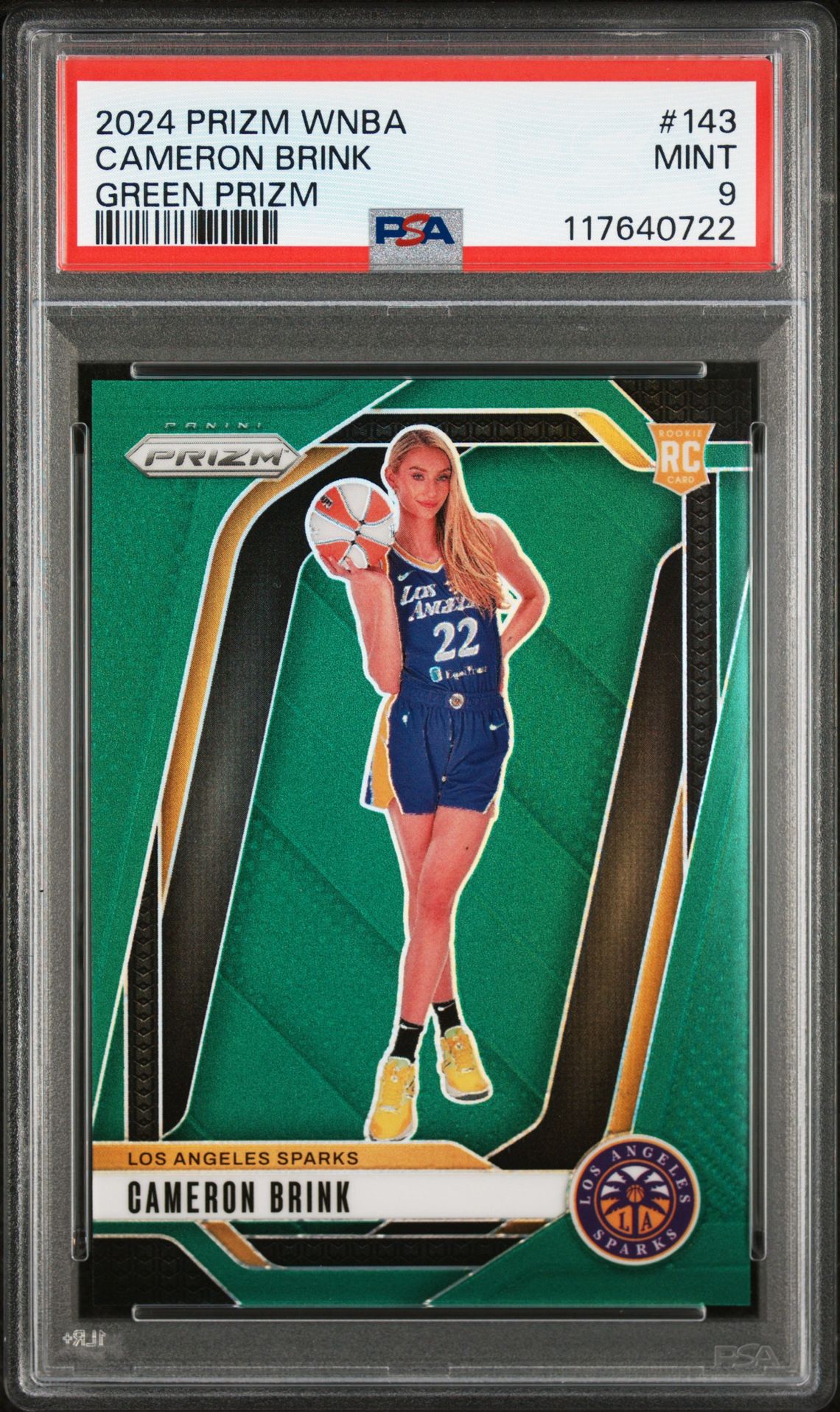 2024 Panini Prizm Wnba Cameron Brink #143 (Green Prizm) Mint 9 front