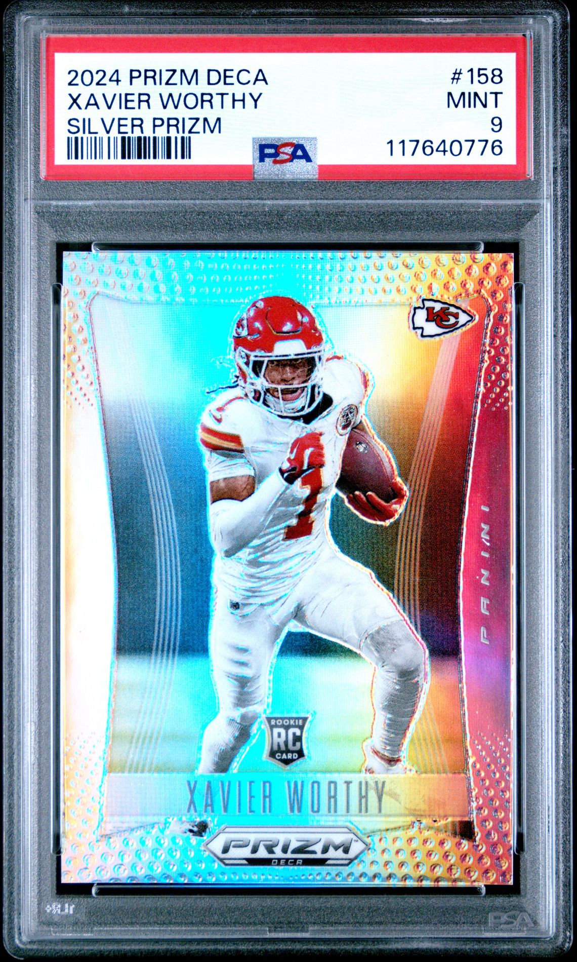 2024 Panini Prizm Deca Xavier Worthy #158 (Silver Prizm) Mint 9 front