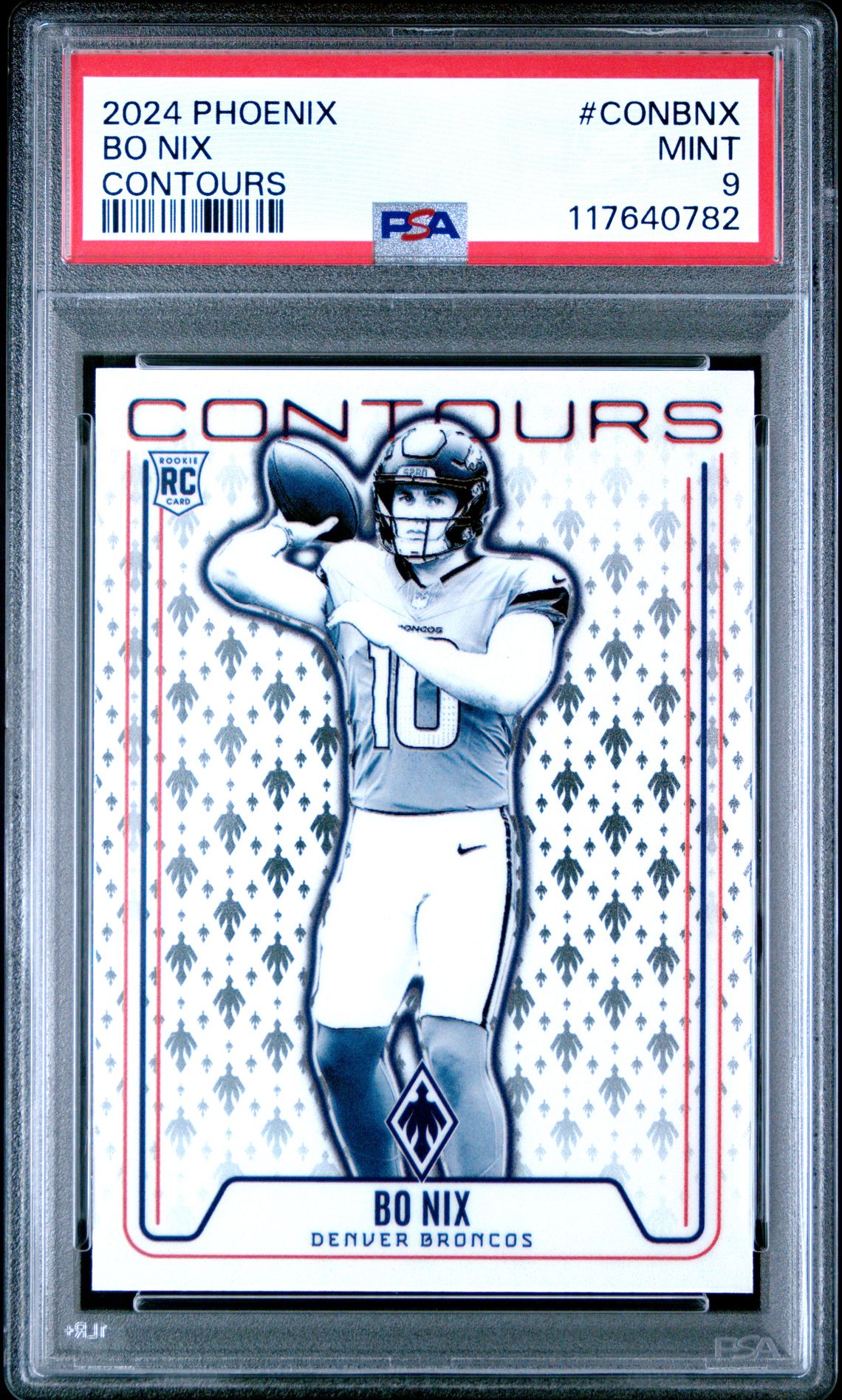 2024 Panini Phoenix Contours Bo Nix #Conbnx Mint 9 front