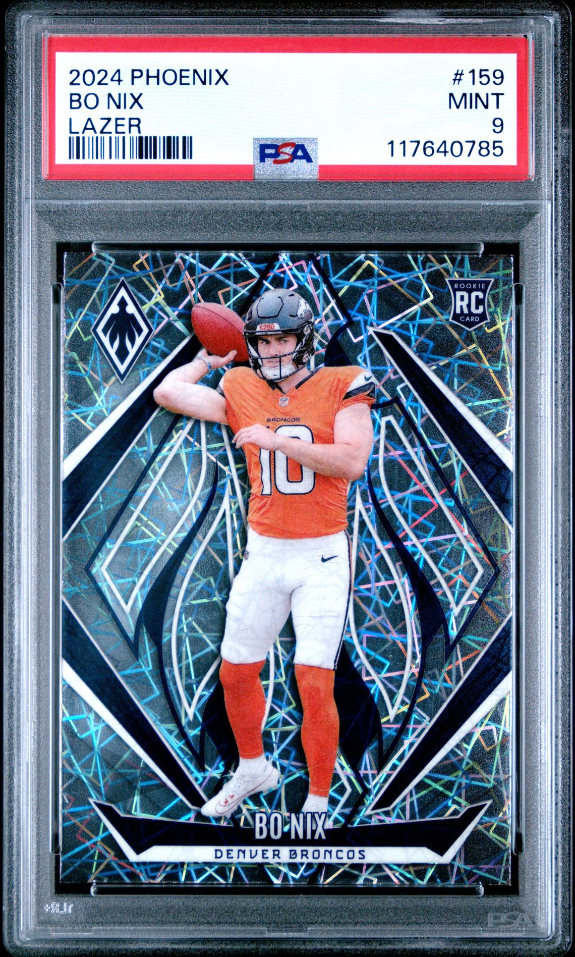 2024 Panini Phoenix Bo Nix #159 (Lazer) Mint 9 front