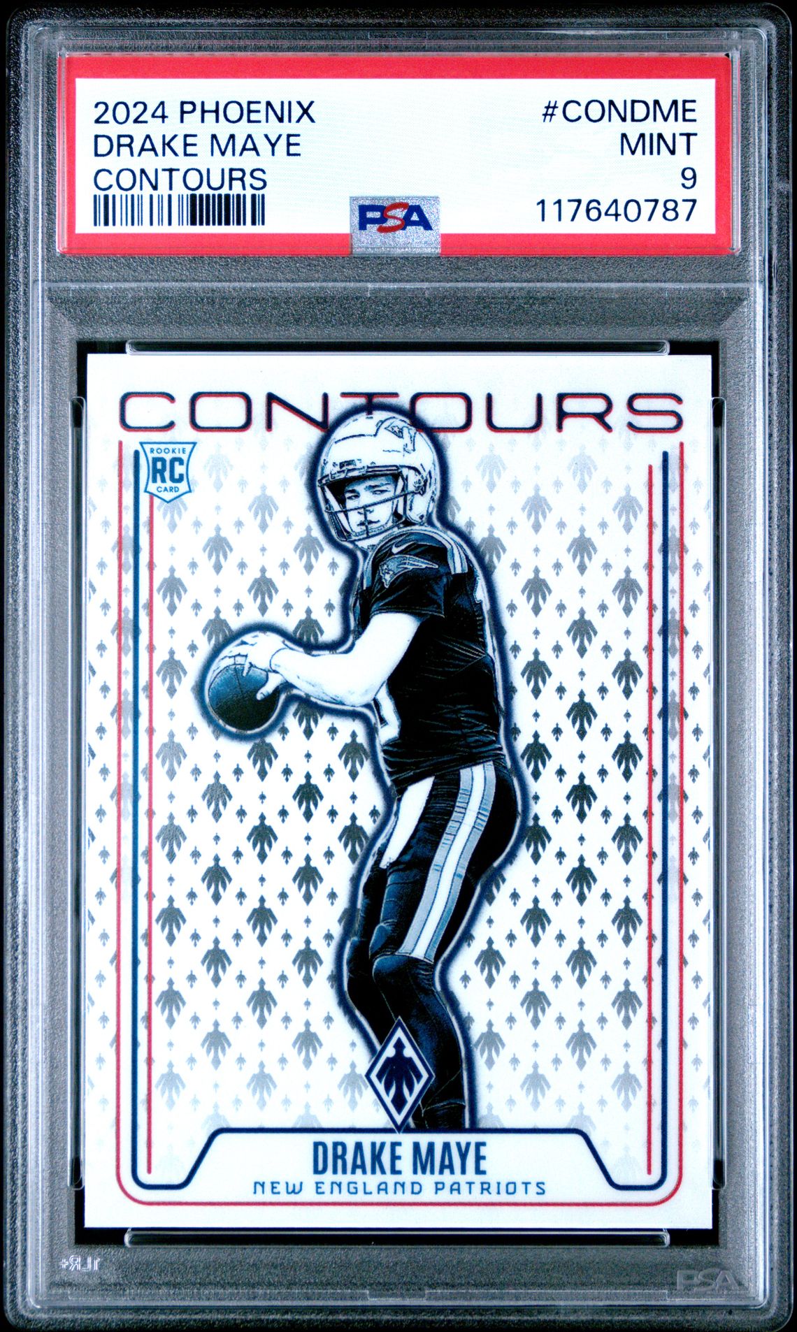 2024 Panini Phoenix Contours Drake Maye #Condme Mint 9 front