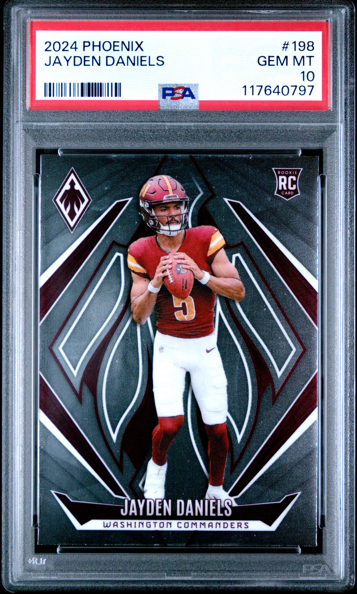 2024 Panini Phoenix Jayden Daniels #198 Gem Mt 10 front