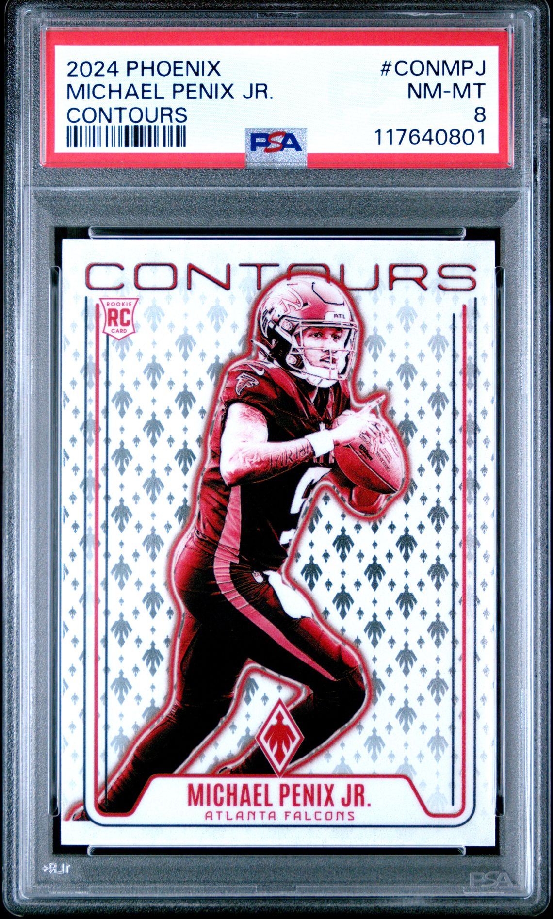 2024 Panini Phoenix Contours Michael Penix Jr. #Conmpj Nm-Mt 8 front