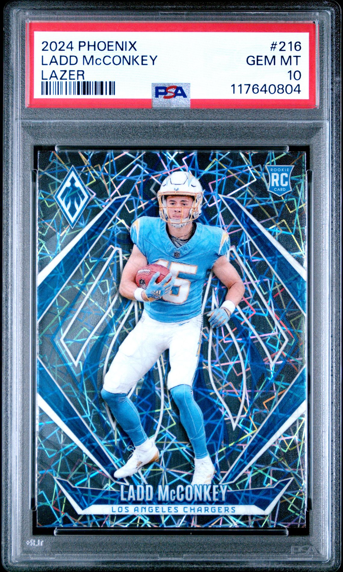 2024 Panini Phoenix Ladd Mcconkey #216 (Lazer) Gem Mt 10 front