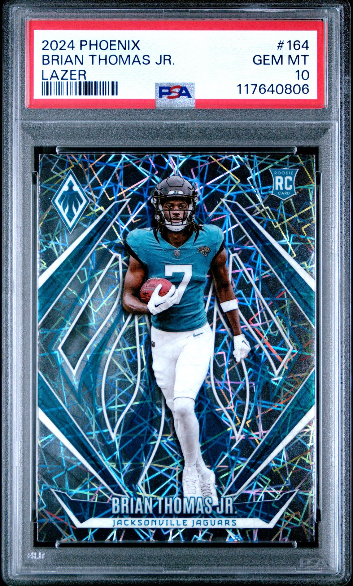 2024 Panini Phoenix Brian Thomas Jr. #164 (Lazer) Gem Mt 10 front