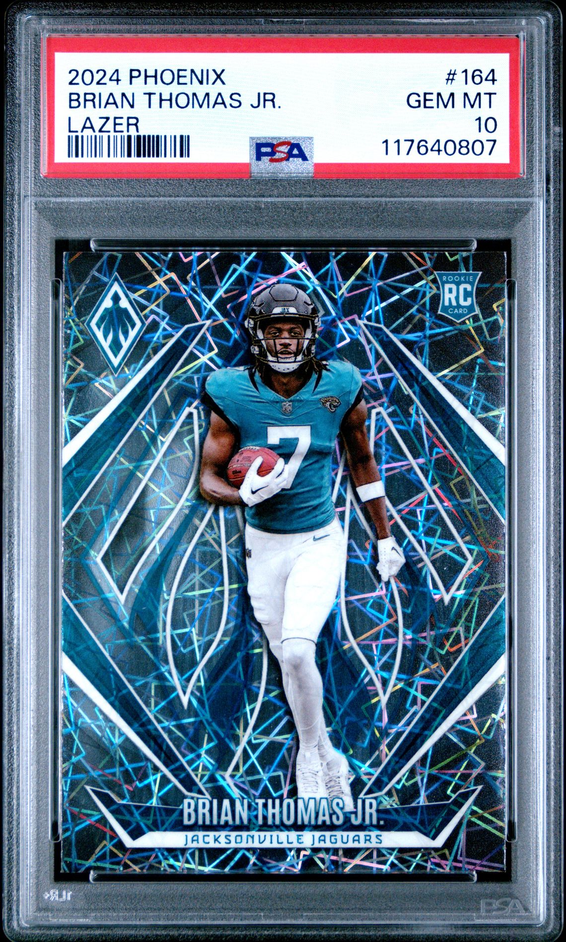 2024 Panini Phoenix Brian Thomas Jr. #164 (Lazer) Gem Mt 10 front