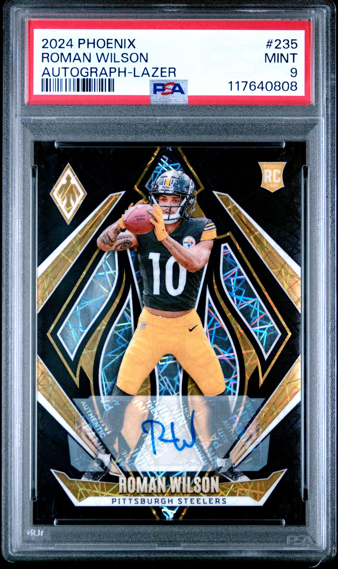 2024 Panini Phoenix Roman Wilson #235 (Autograph-Lazer) Mint 9 front