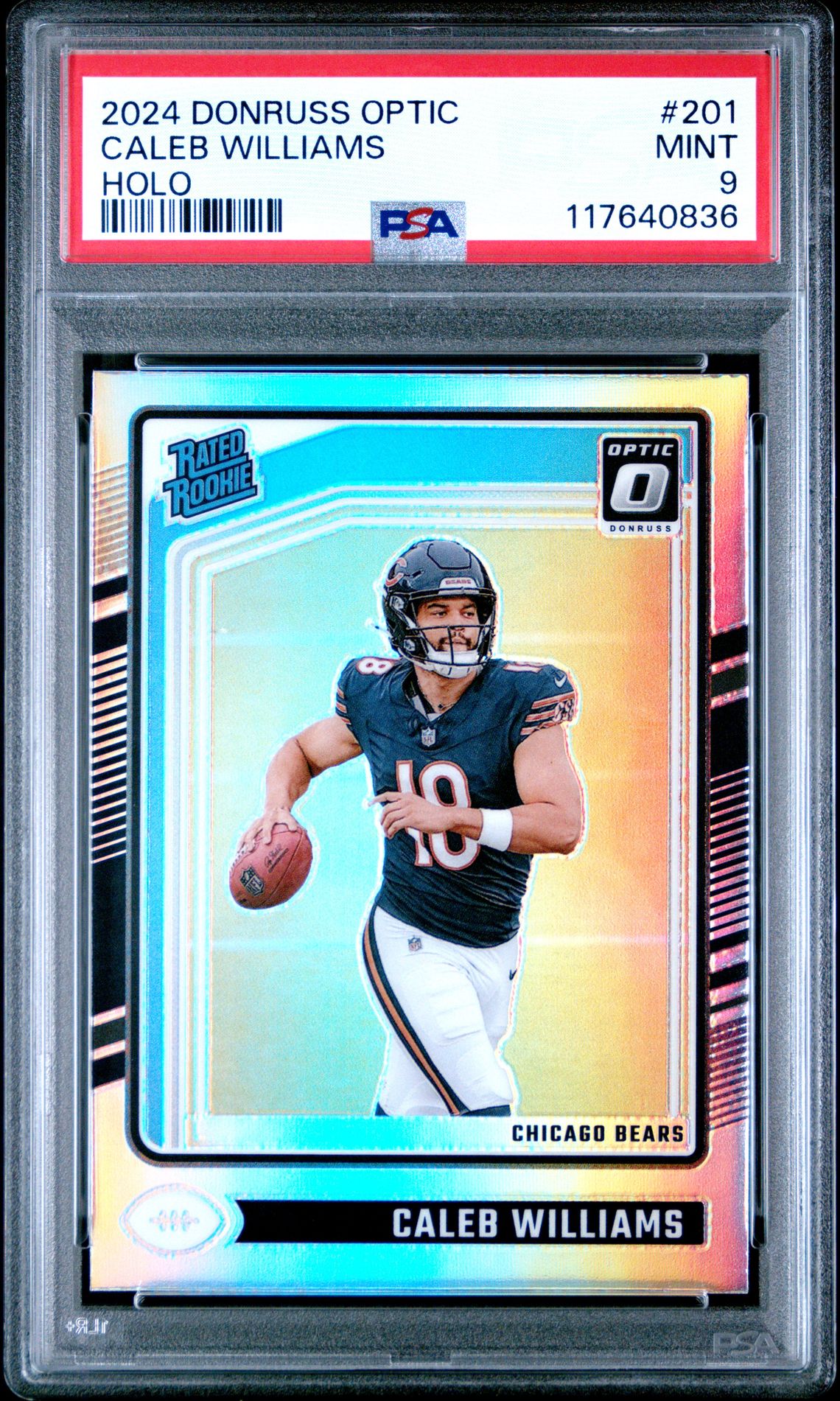 2024 Panini Donruss Optic Caleb Williams #201 (Holo) Mint 9 front