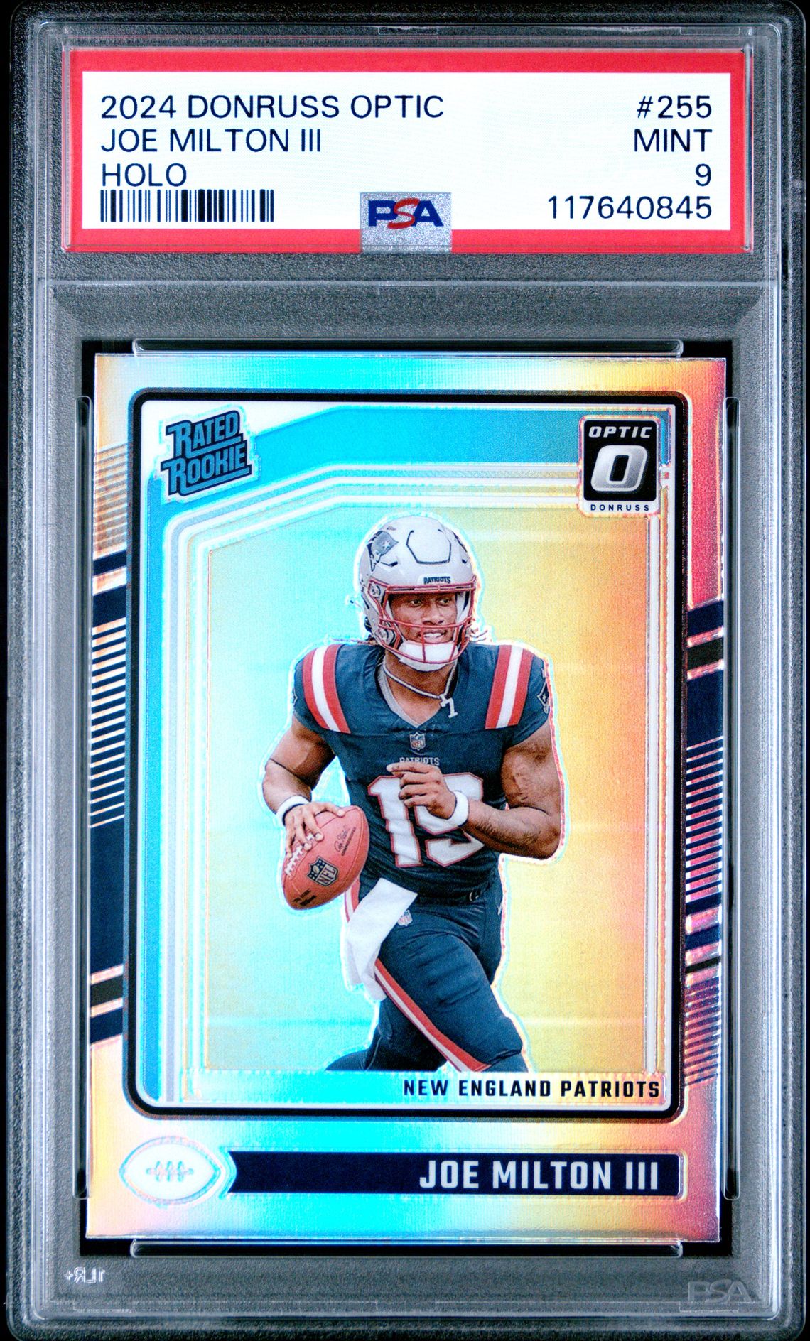 2024 Panini Donruss Optic Joe Milton Iii #255 (Holo) Mint 9 front