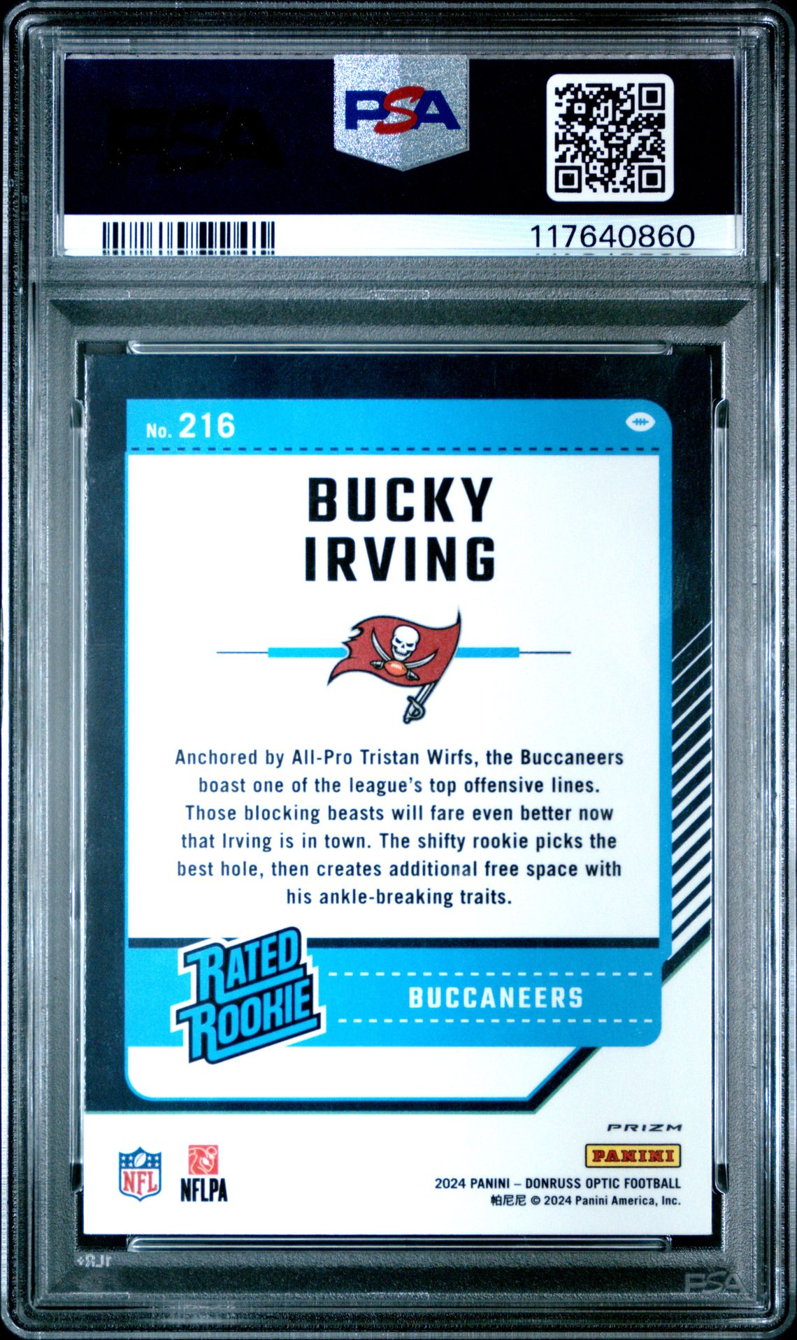 2024 Panini Donruss Optic Bucky Irving #216 (Teal Velocity) Mint 9 back