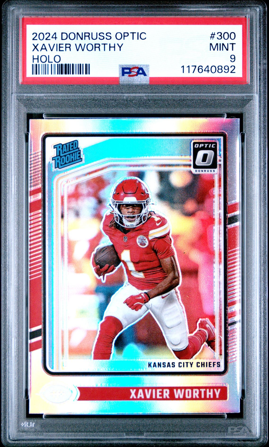 2024 Panini Donruss Optic Xavier Worthy #300 (Holo) Mint 9 front