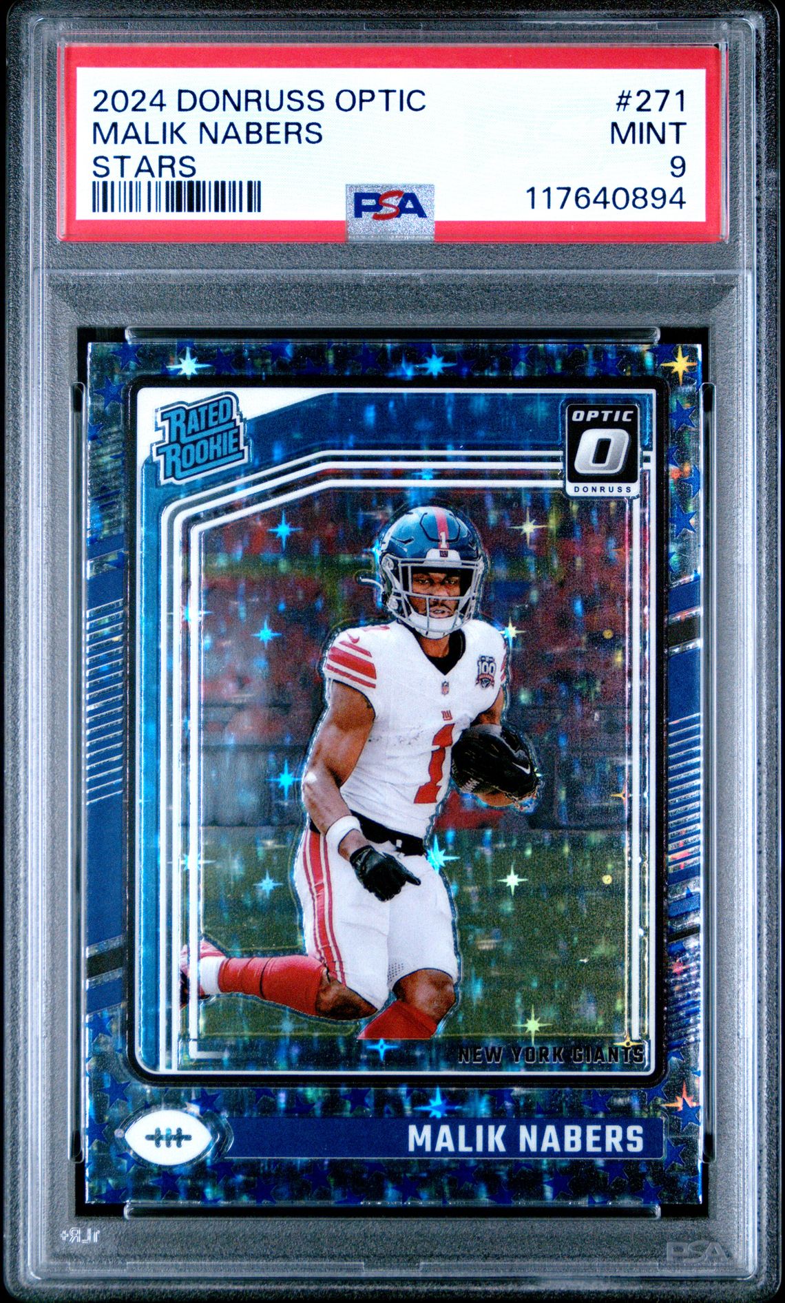 2024 Panini Donruss Optic Malik Nabers #271 (Stars) Mint 9 front