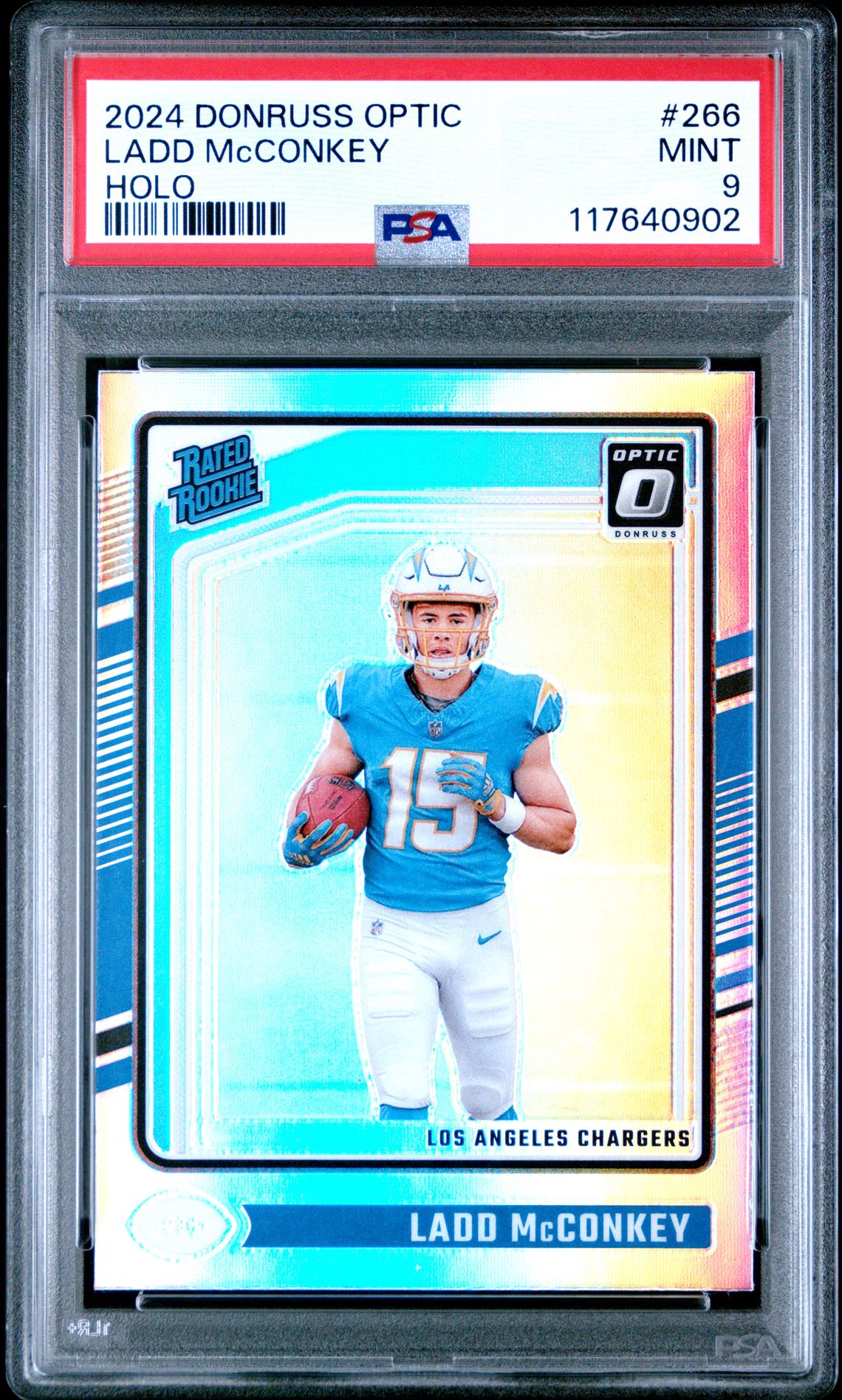 2024 Panini Donruss Optic Ladd Mcconkey #266 (Holo) Mint 9 front