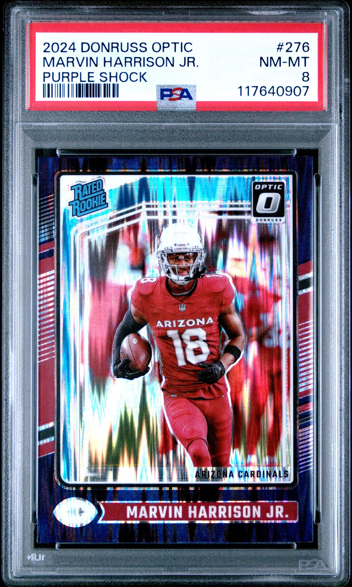 2024 Panini Donruss Optic Marvin Harrison Jr. #276 (Purple Shock) Nm-Mt 8 front