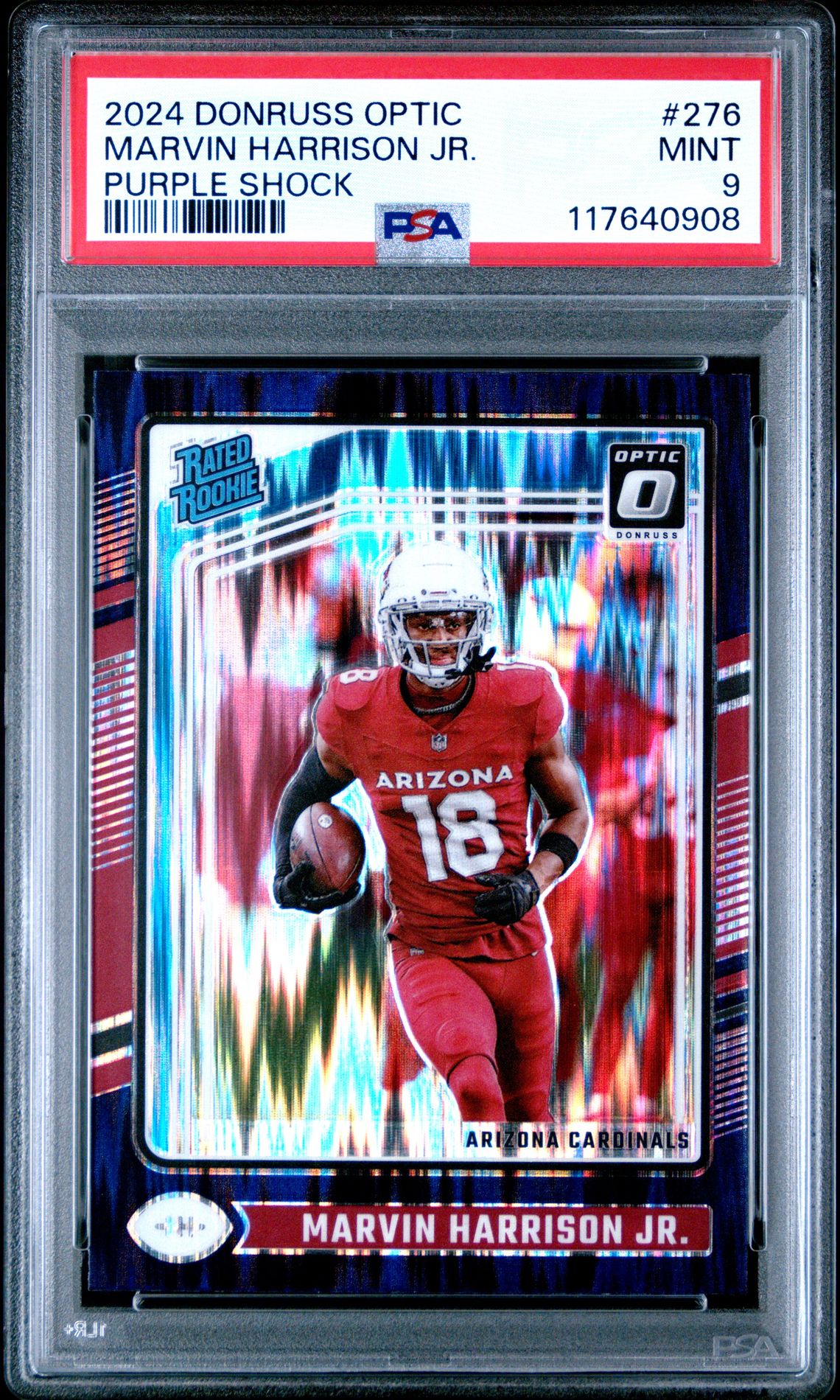 2024 Panini Donruss Optic Marvin Harrison Jr. #276 (Purple Shock) Mint 9 front