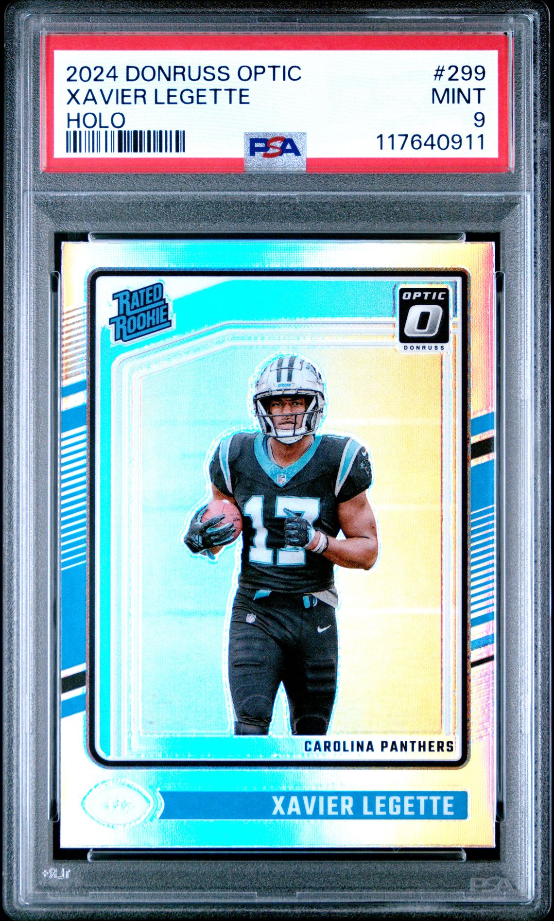 2024 Panini Donruss Optic Xavier Legette #299 (Holo) Mint 9 front