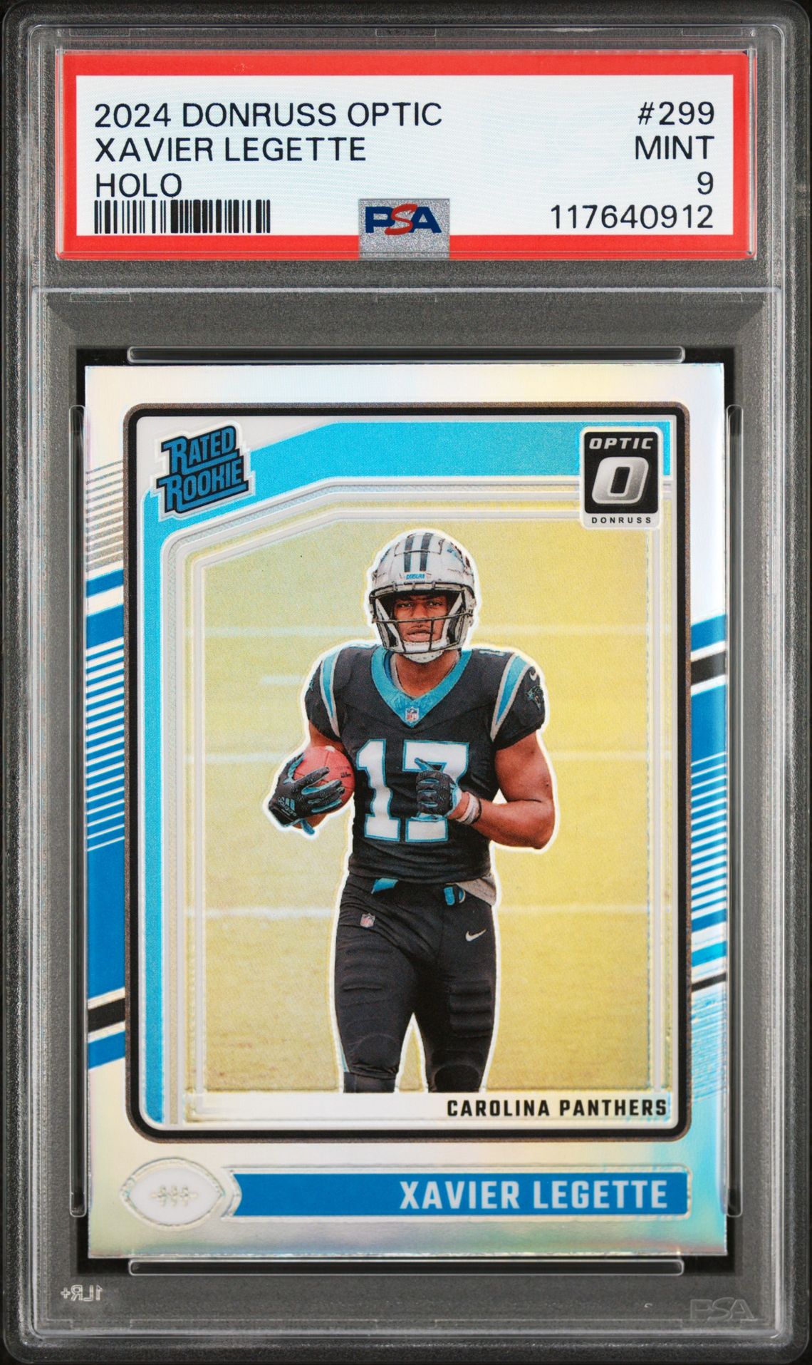 2024 Panini Donruss Optic Xavier Legette #299 (Holo) Mint 9 front