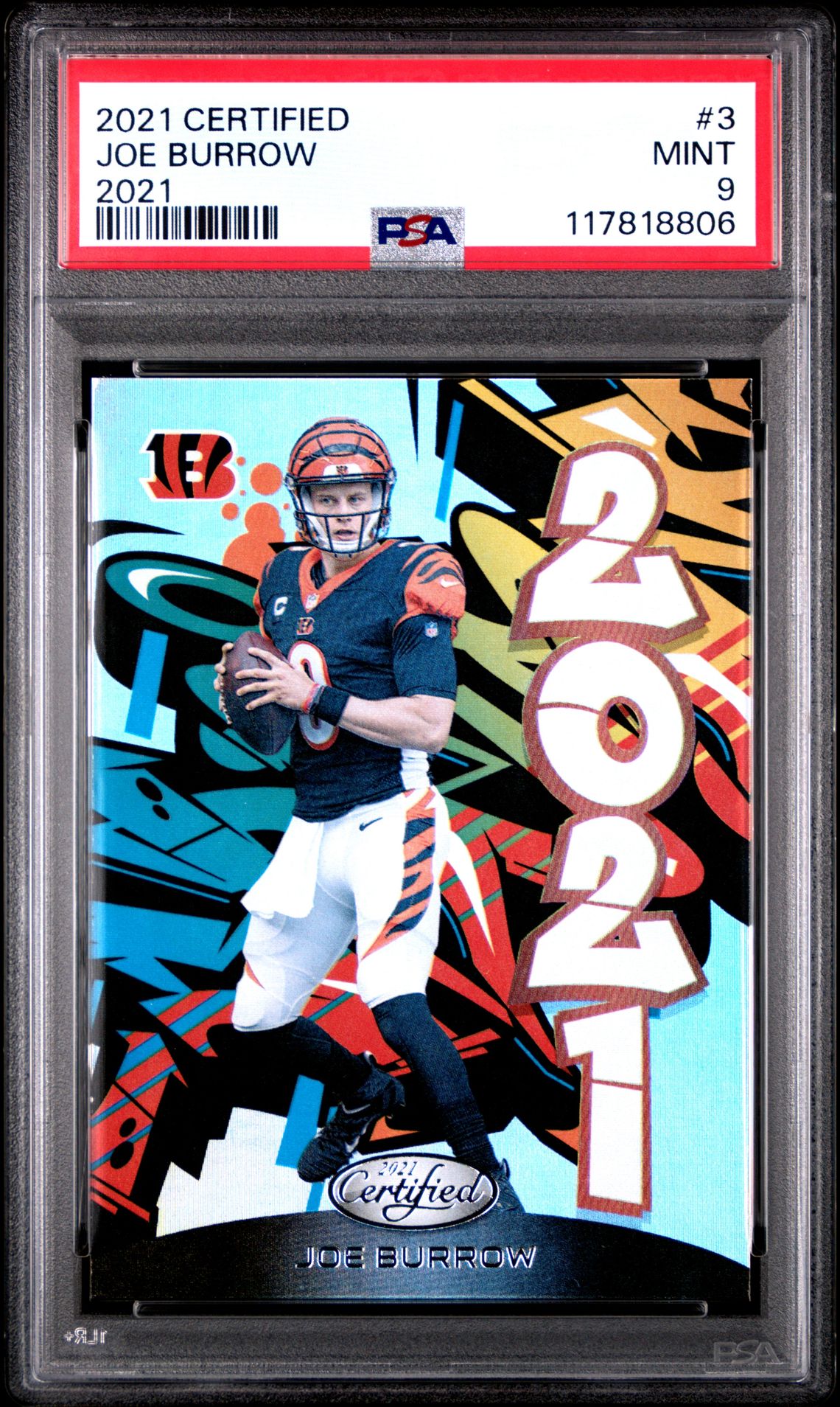 2021 Panini Certified 2021 Joe Burrow #3 (2021) Mint 9 front