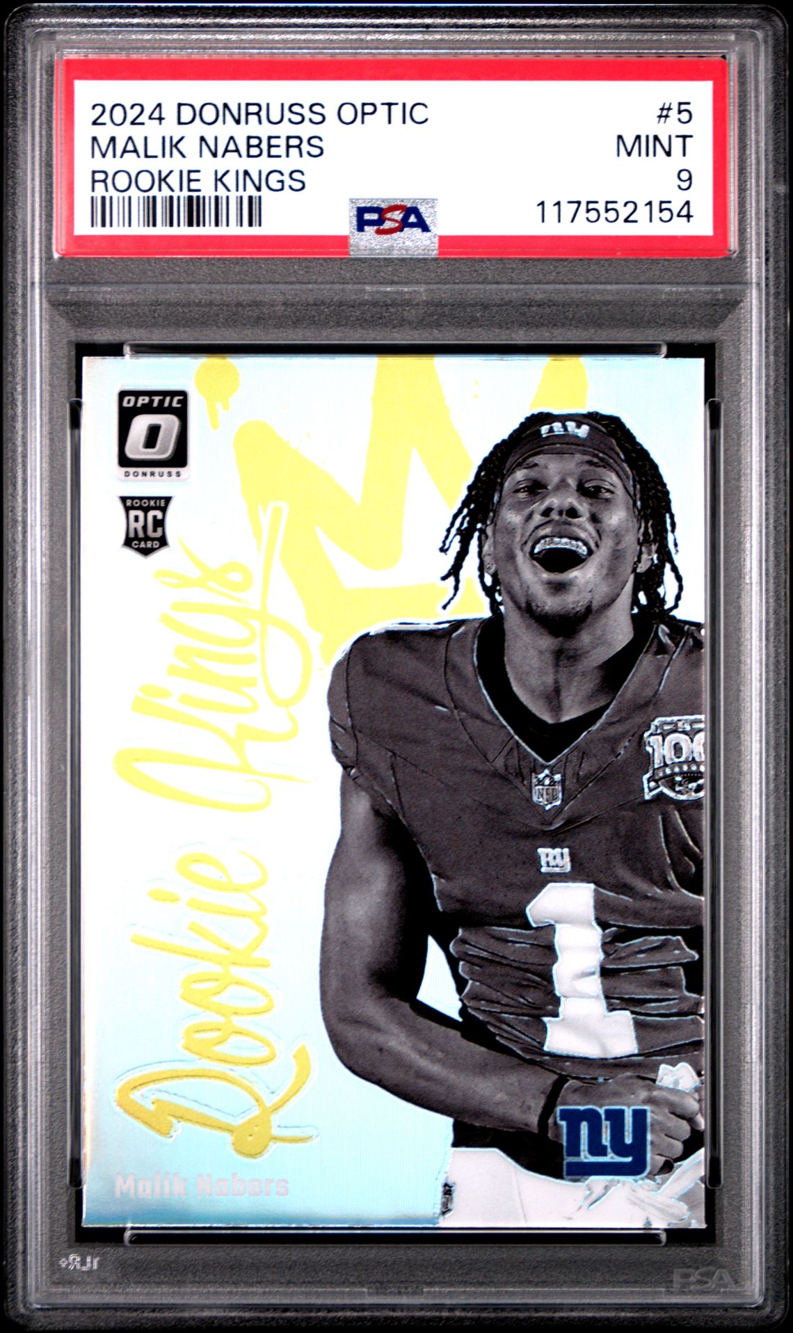 2024 Panini Donruss Optic Rookie Kings Malik Nabers #5 Mint 9 front