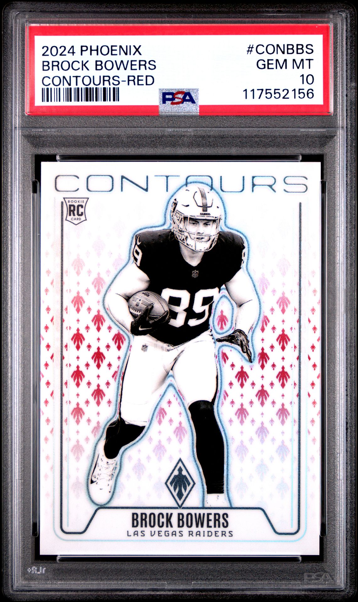 2024 Panini Phoenix Contours Brock Bowers #Conbbs (Contours-Red) Gem Mt 10 front