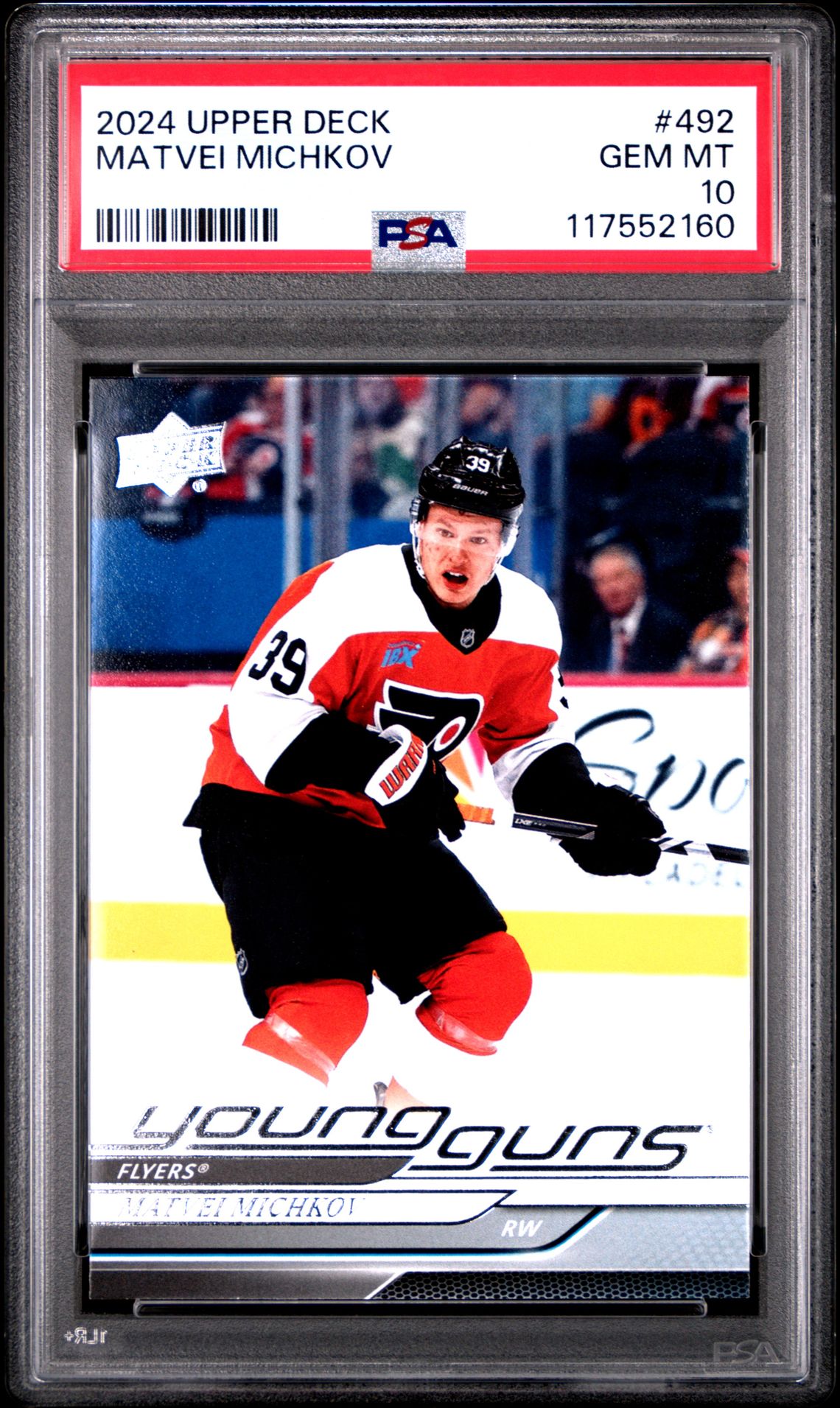 2024 Upper Deck Matvei Michkov #492 Gem Mt 10 front