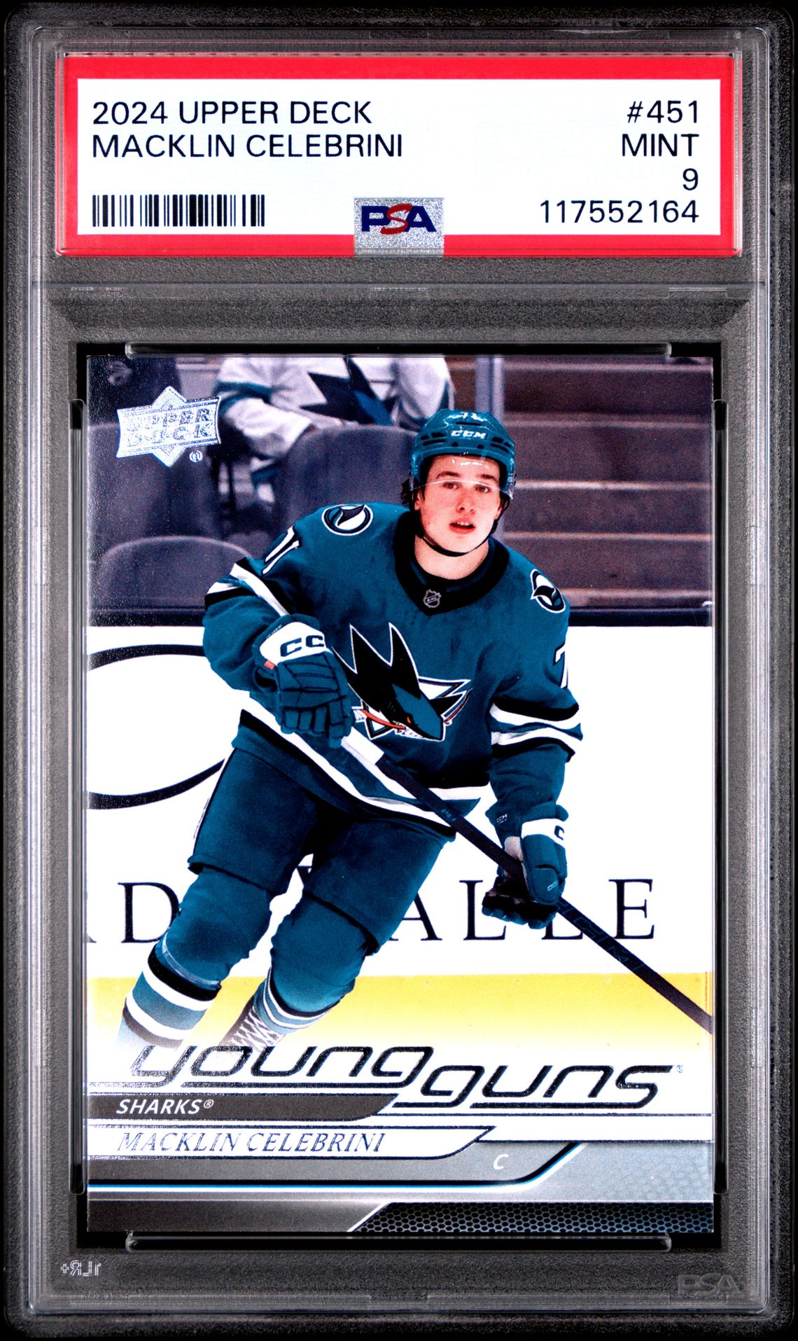 2024 Upper Deck Macklin Celebrini #451 Mint 9 front