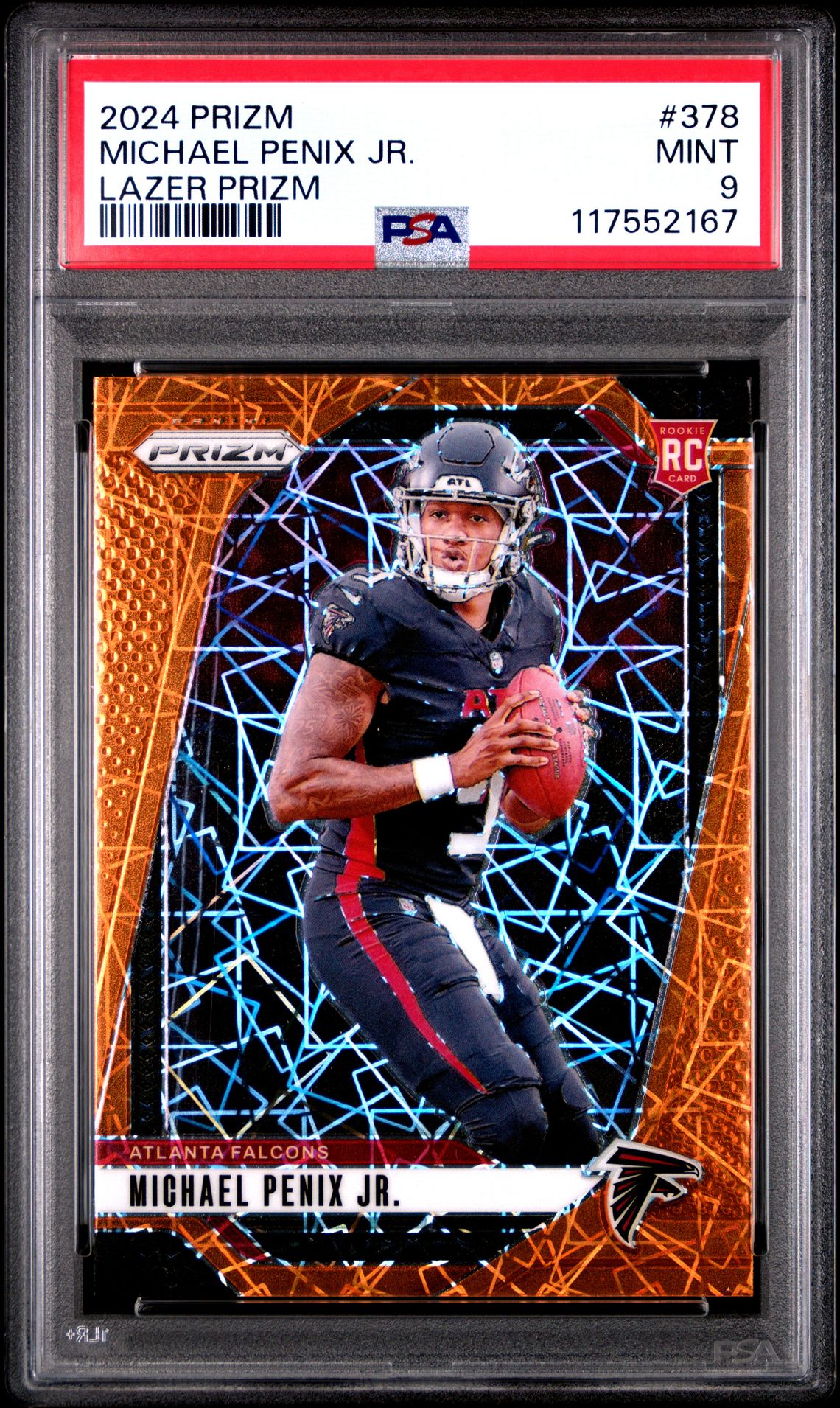 2024 Panini Prizm Michael Penix Jr. #378 (Lazer Prizm) Mint 9 front