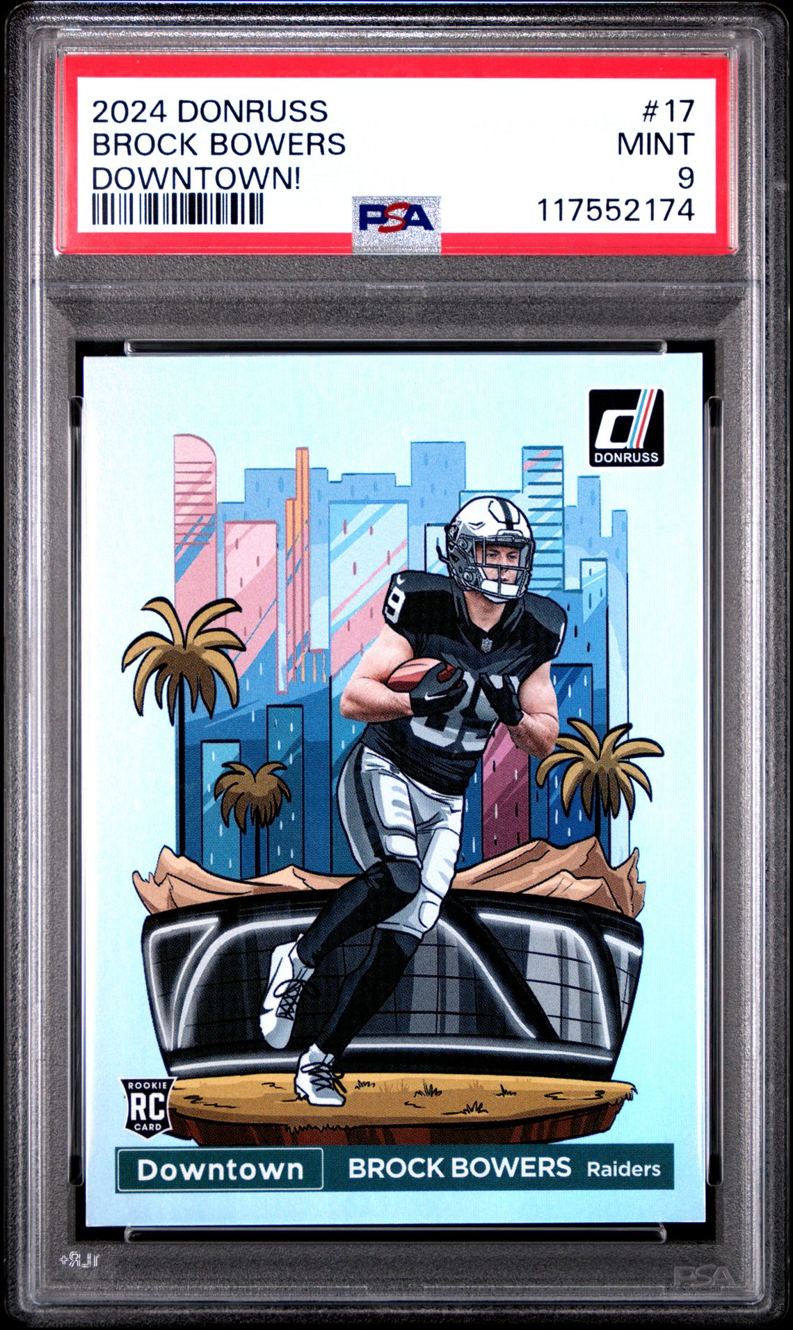 2024 Panini Donruss Downtown! Brock Bowers #17 Mint 9 front