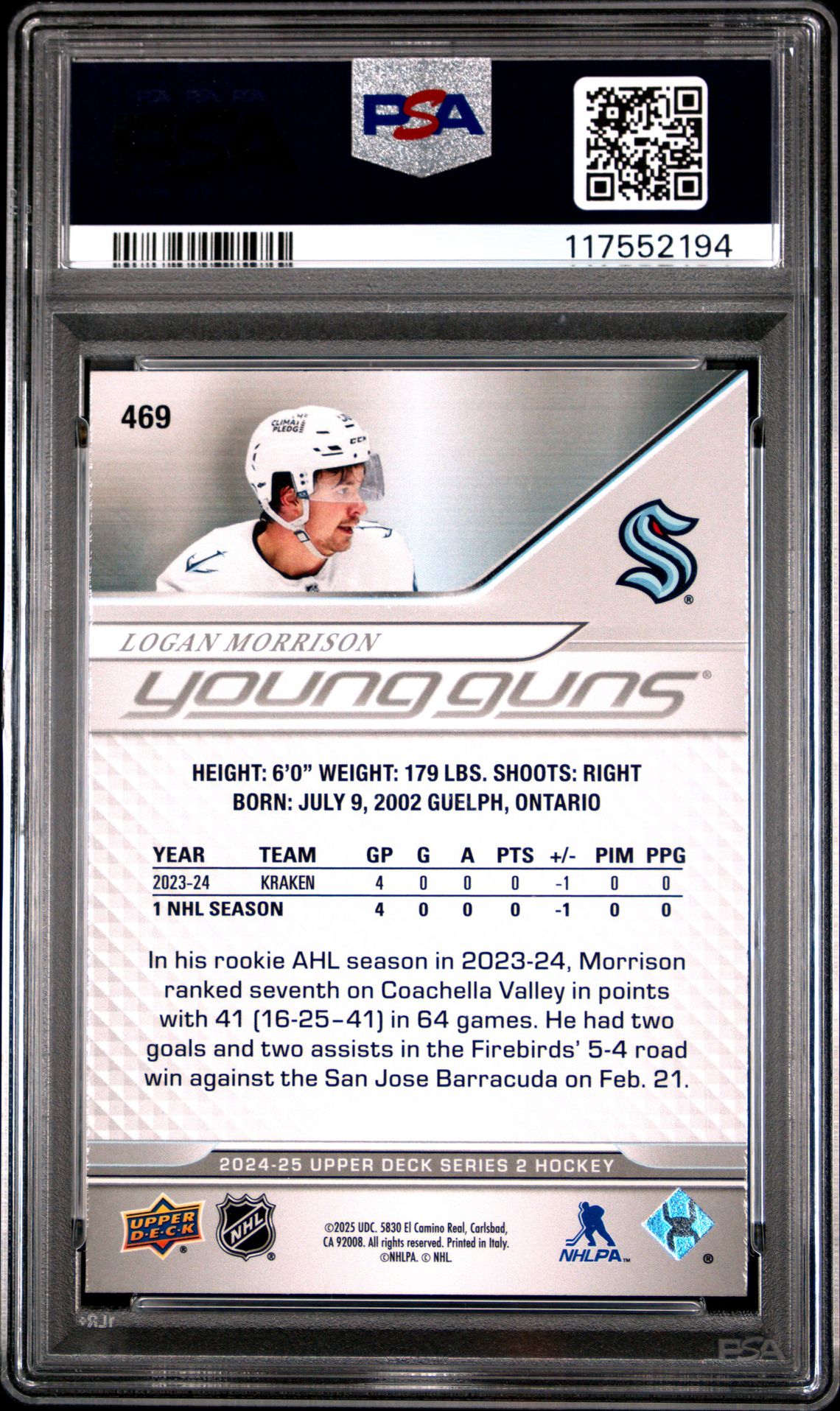 2024 Upper Deck Logan Morrison #469 (Deluxe) Mint 9 back