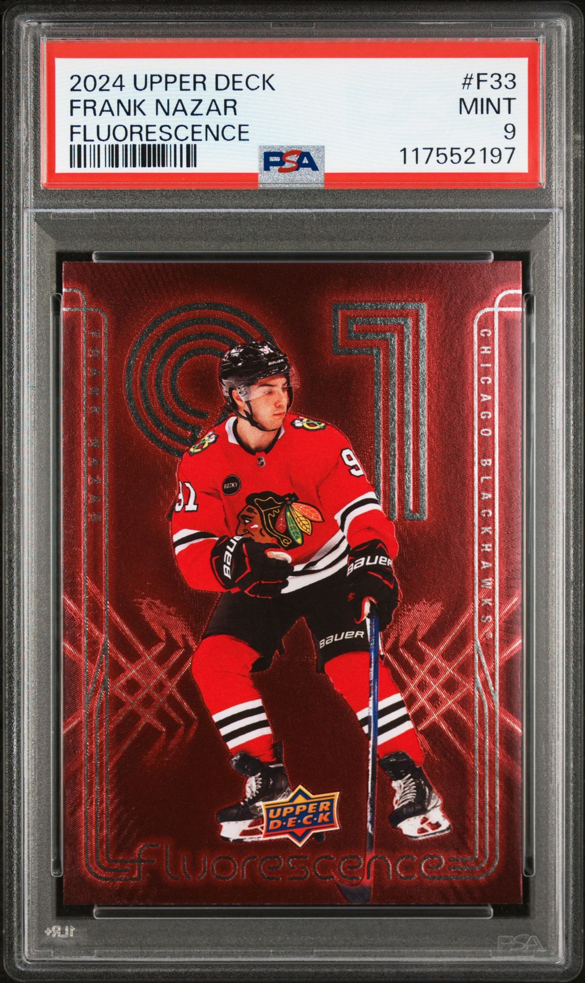 2024 Upper Deck Fluorescence Frank Nazar #F33 Mint 9 front