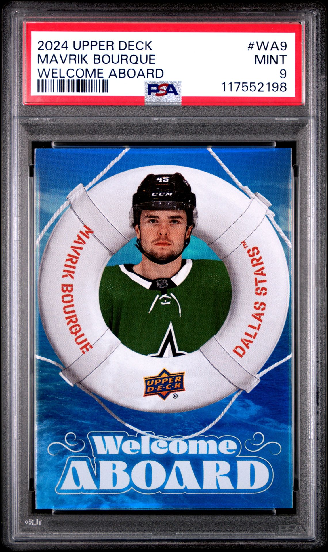 2024 Upper Deck Welcome Aboard Mavrik Bourque #Wa9 Mint 9 front