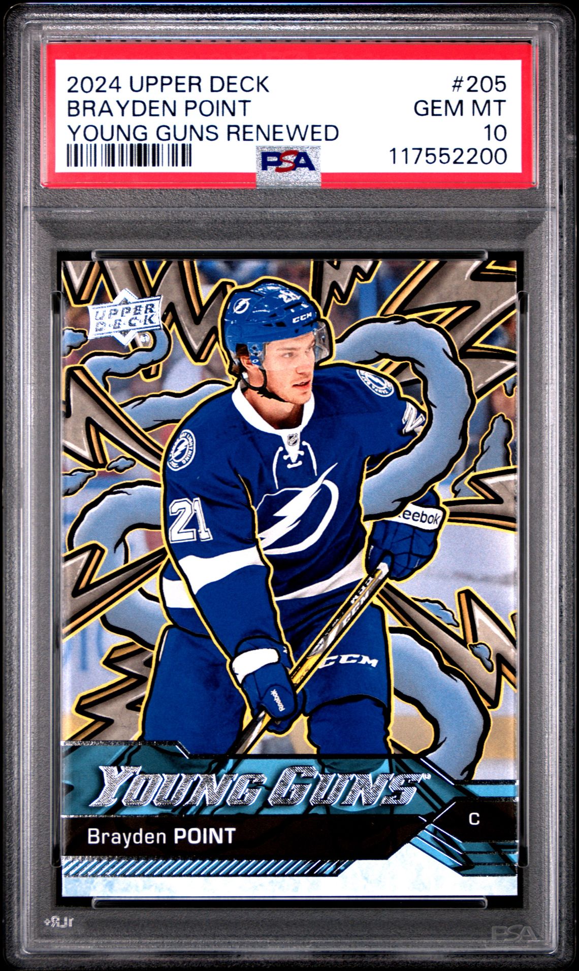 2024 Upper Deck Young Guns Renewed Brayden Point #205 Gem Mt 10 front