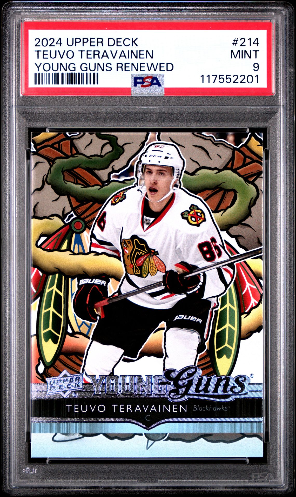 2024 Upper Deck Young Guns Renewed Teuvo Teravainen #214 Mint 9 front