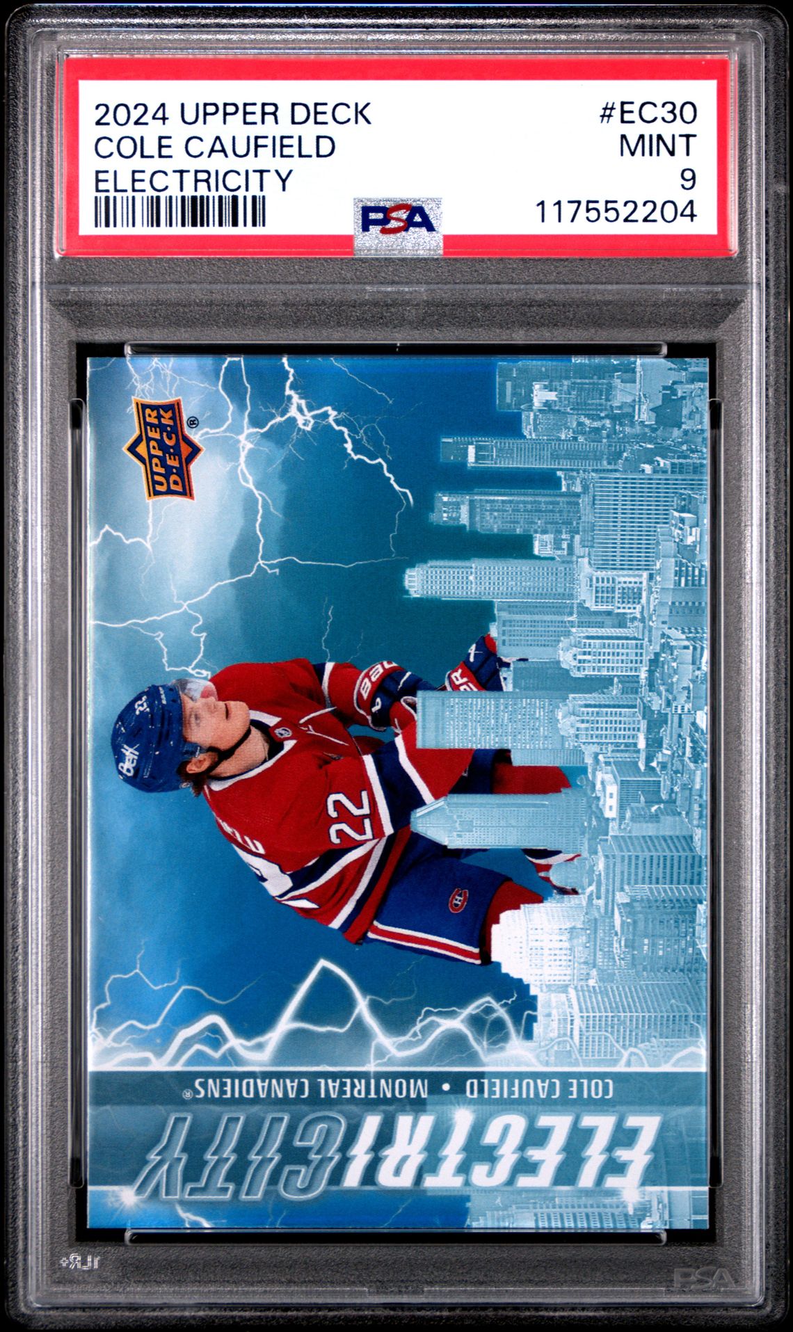 2024 Upper Deck Electricity Cole Caufield #Ec30 Mint 9 front