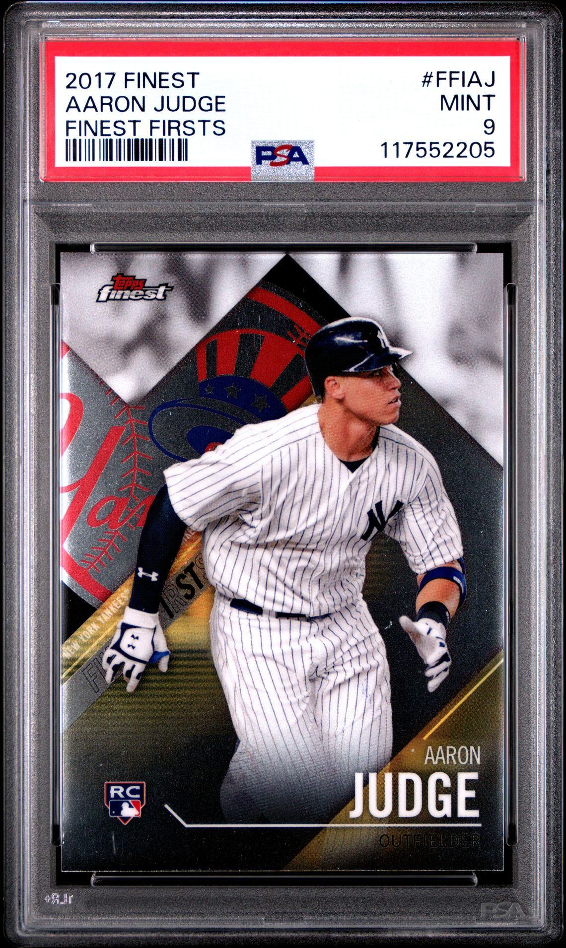 2017 Finest Finest Firsts Aaron Judge #Ffiaj (Finest Firsts) Mint 9 front