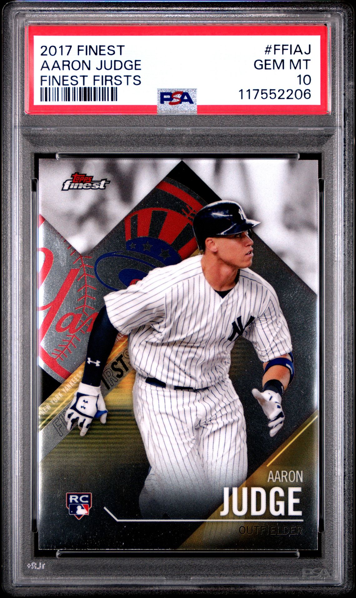 2017 Finest Finest Firsts Aaron Judge #Ffiaj (Finest Firsts) Gem Mt 10 front