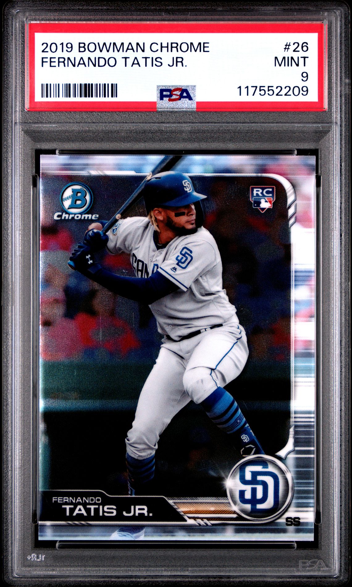 2019 Bowman Chrome Fernando Tatis Jr. #26 Mint 9 front