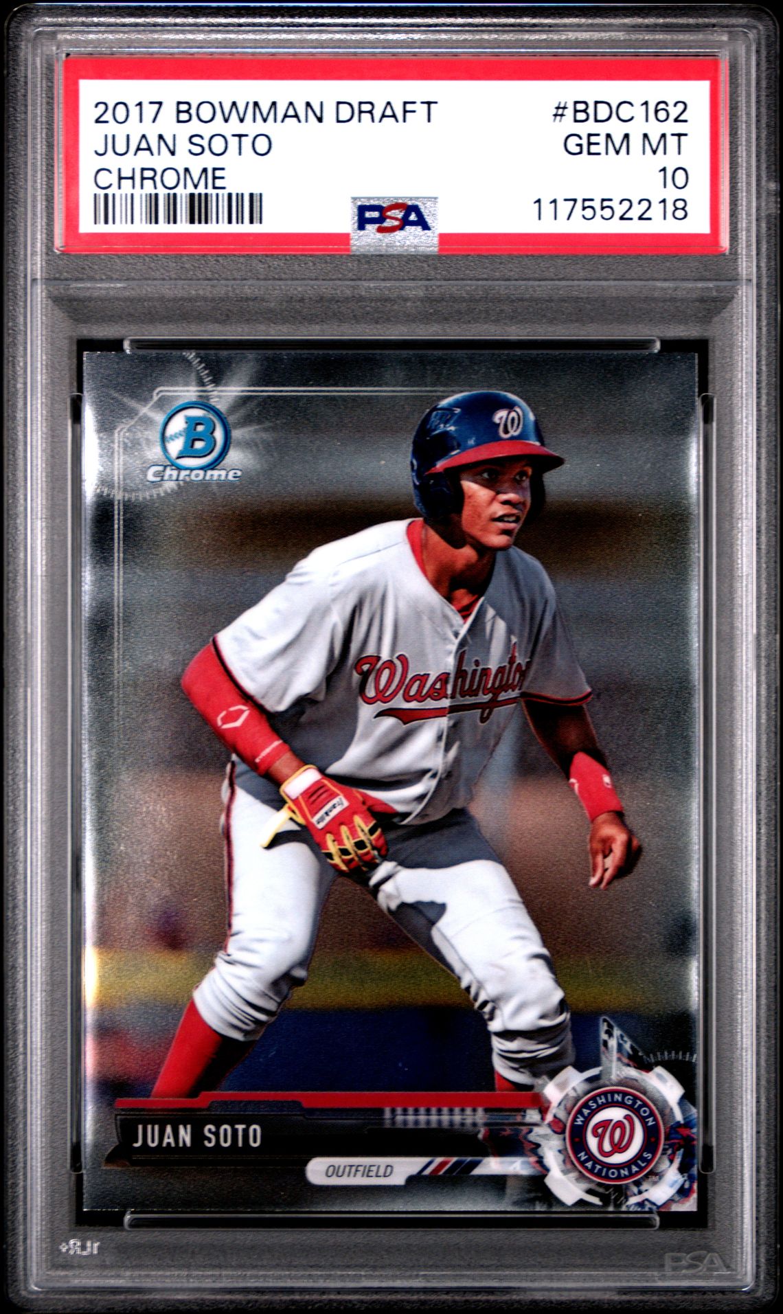2017 Bowman Draft Juan Soto #Bdc162 (Chrome) Gem Mt 10 front