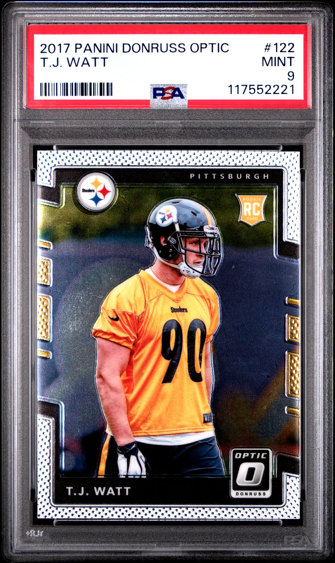 2017 Panini Donruss Optic T.j. Watt #122 Mint 9 front