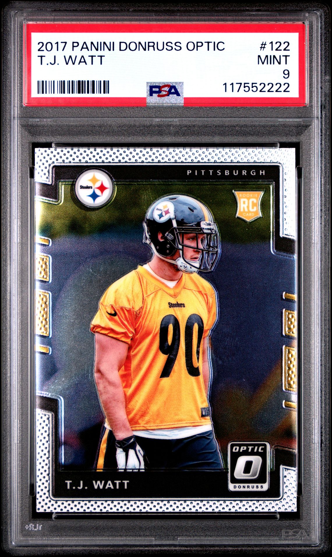 2017 Panini Donruss Optic T.j. Watt #122 Mint 9 front