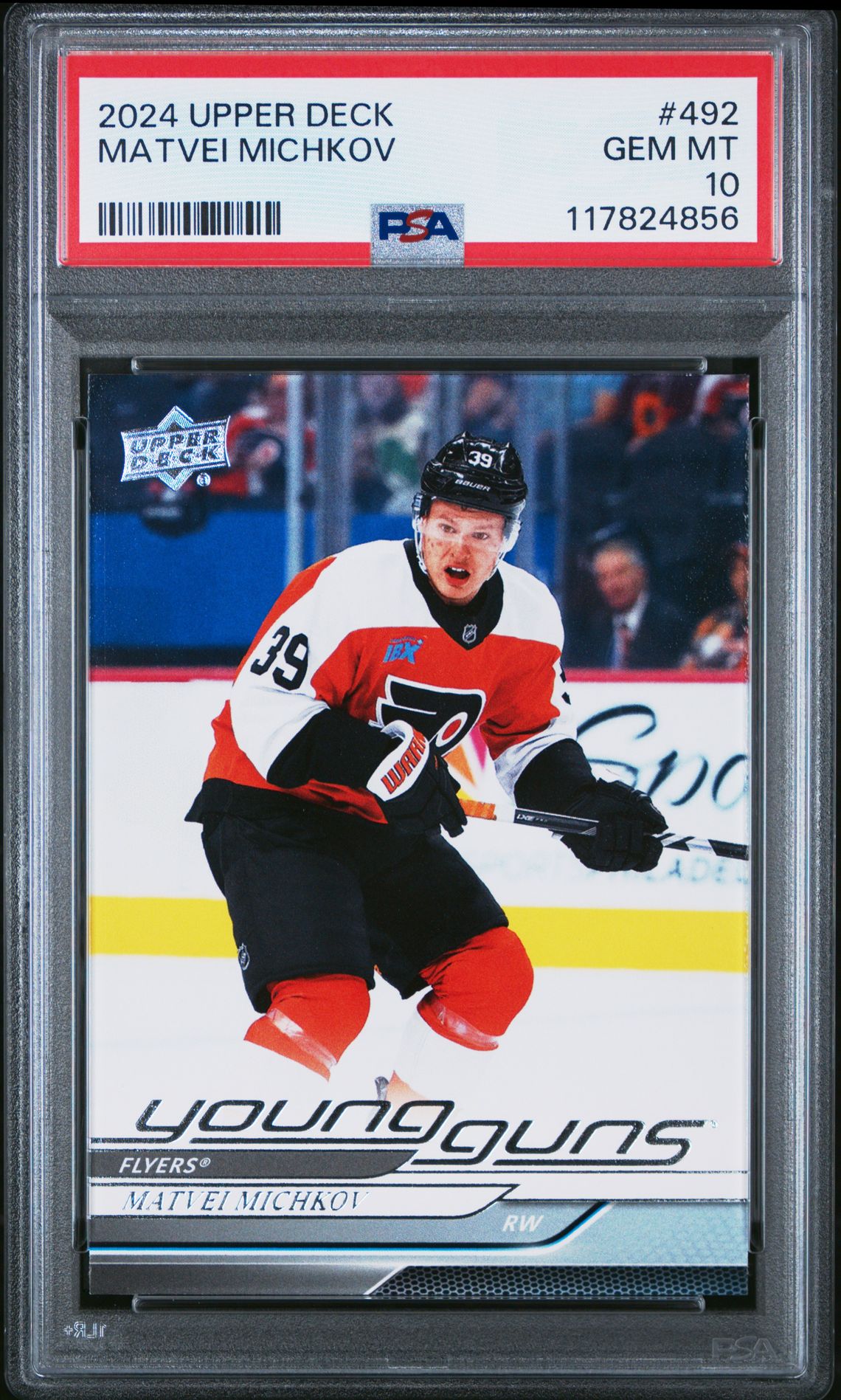 2024 Upper Deck Matvei Michkov #492 Gem Mt 10 front