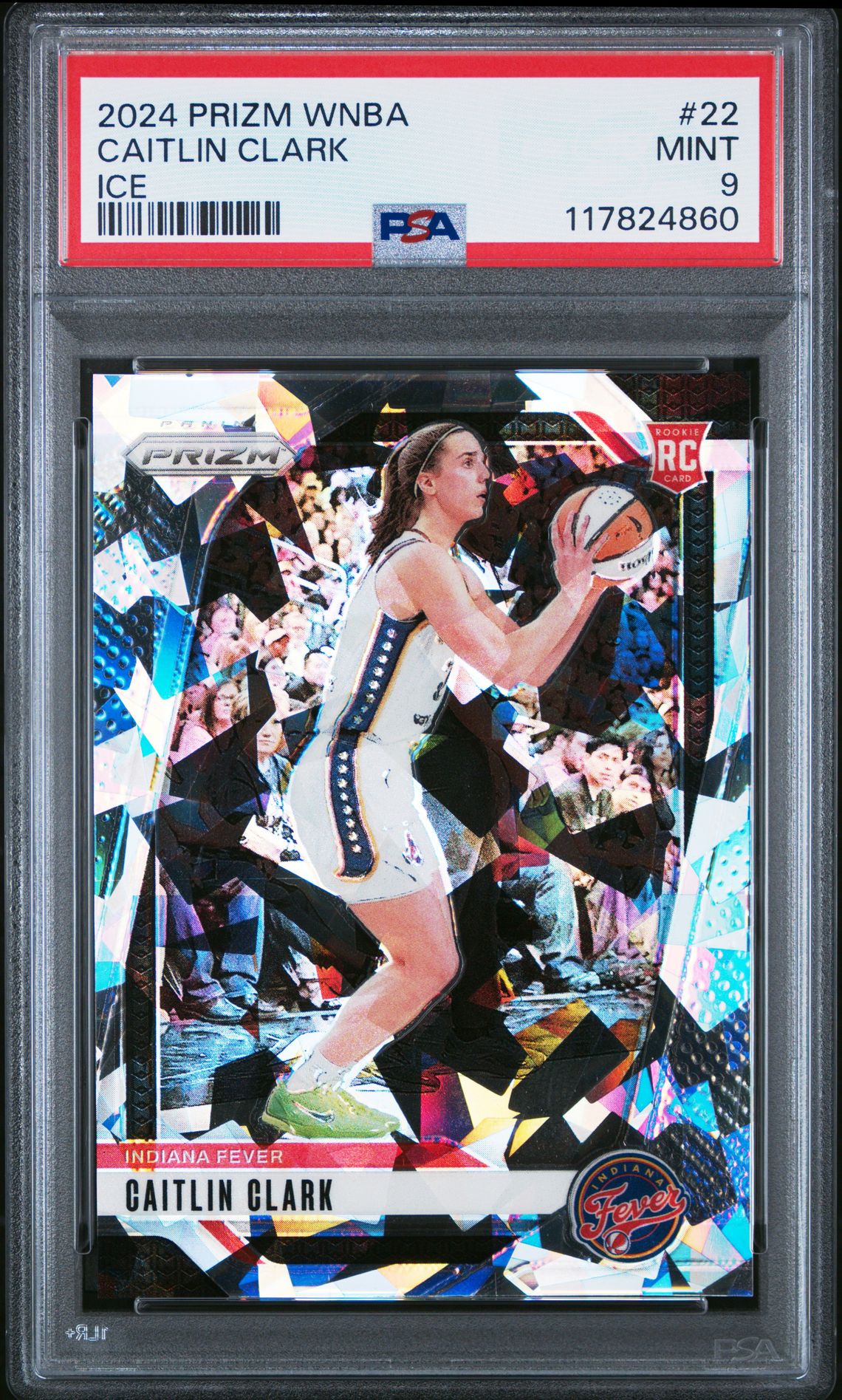 2024 Panini Prizm Wnba Caitlin Clark #22 (Ice) Mint 9 front