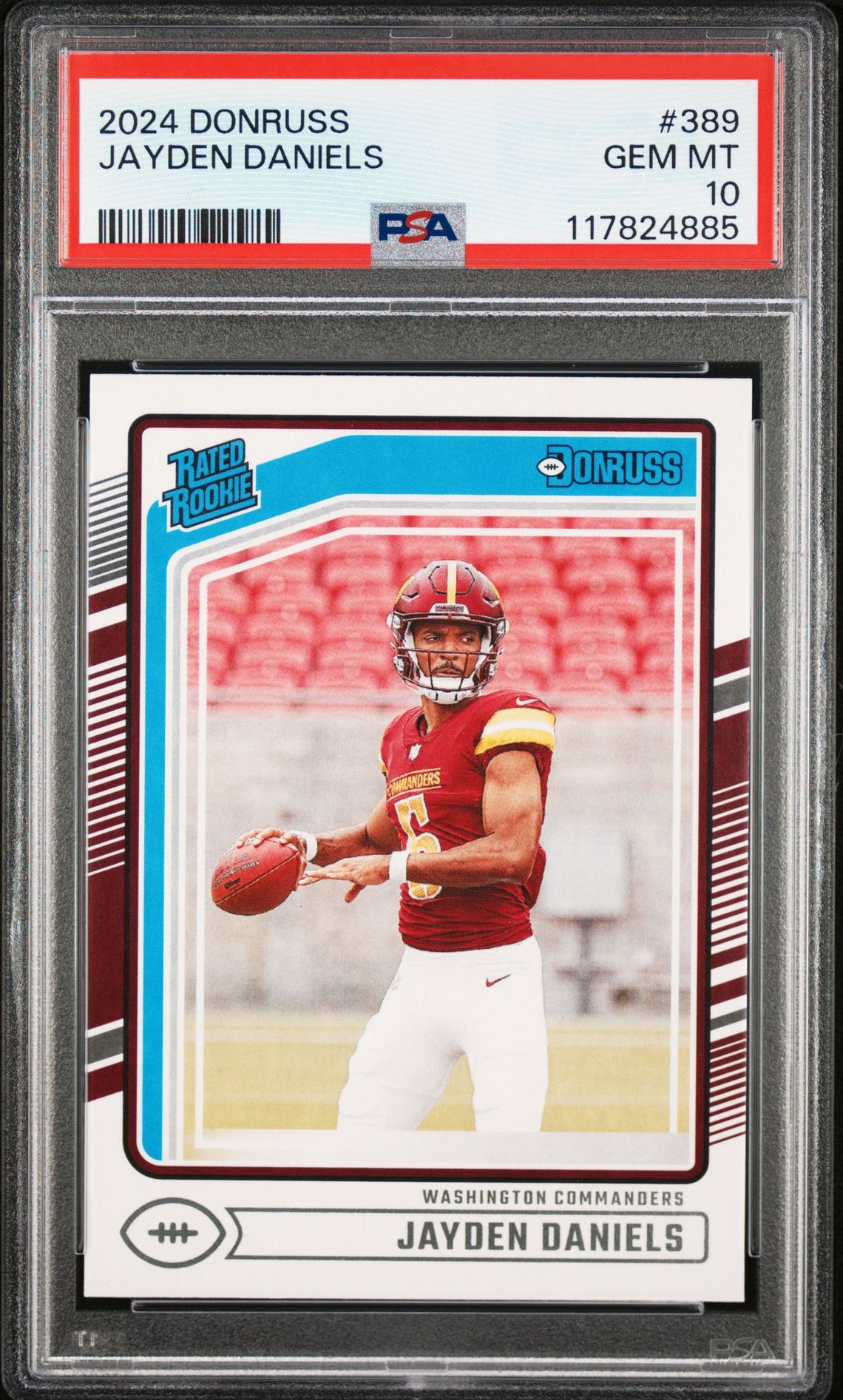 2024 Panini Donruss Jayden Daniels #389 Gem Mt 10 front