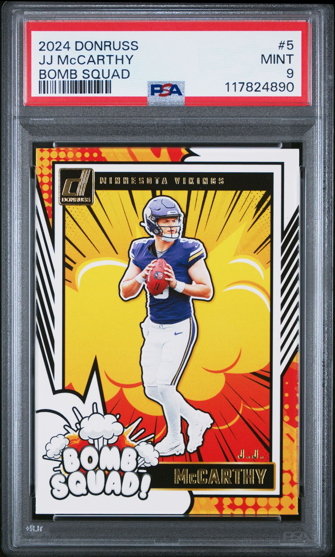 2024 Panini Donruss Bomb Squad Jj Mccarthy #5 Mint 9 front