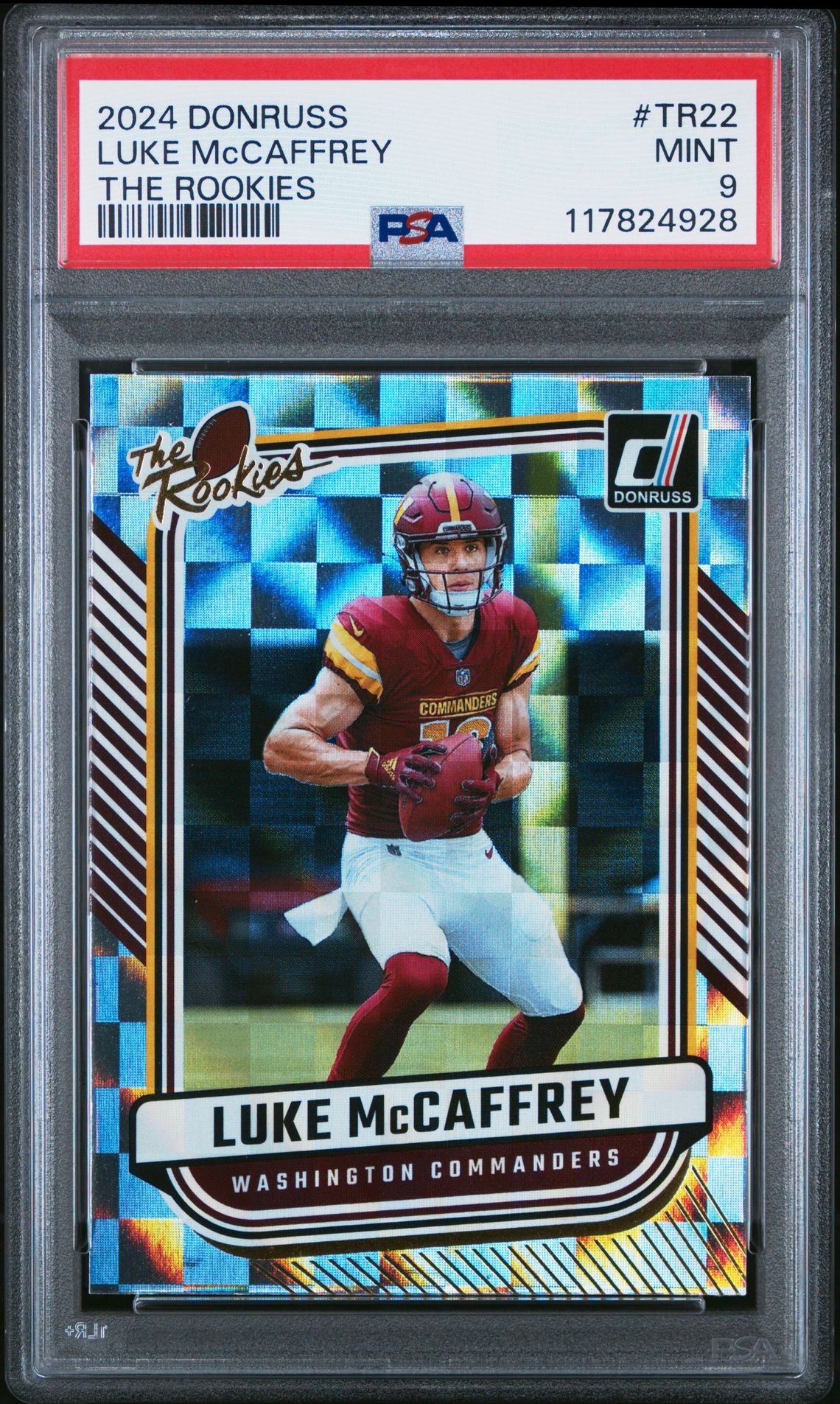 2024 Panini Donruss The Rookies Luke Mccaffrey #Tr22 Mint 9 front