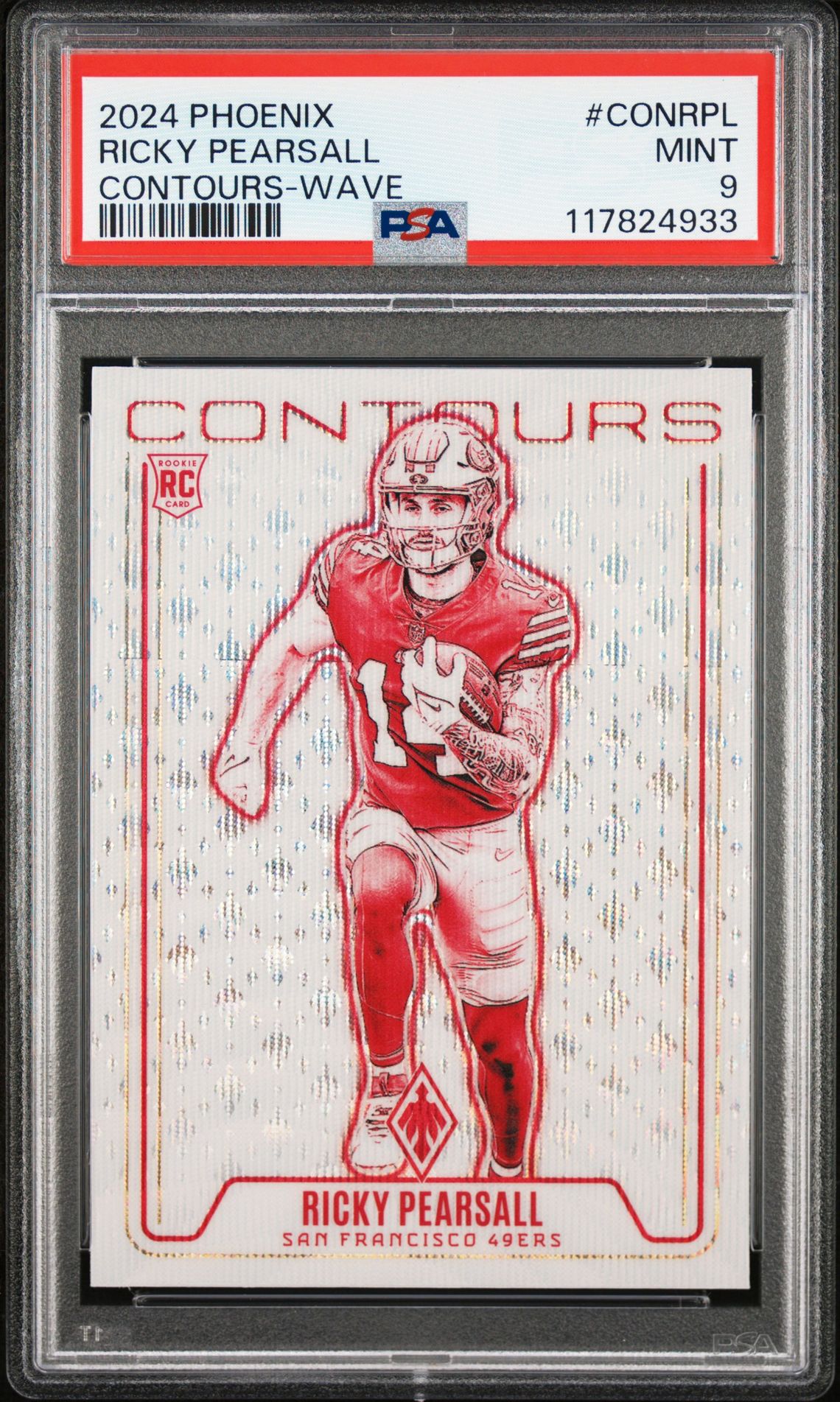 2024 Panini Phoenix Contours Ricky Pearsall #Conrpl (Contours-Wave) Mint 9 front