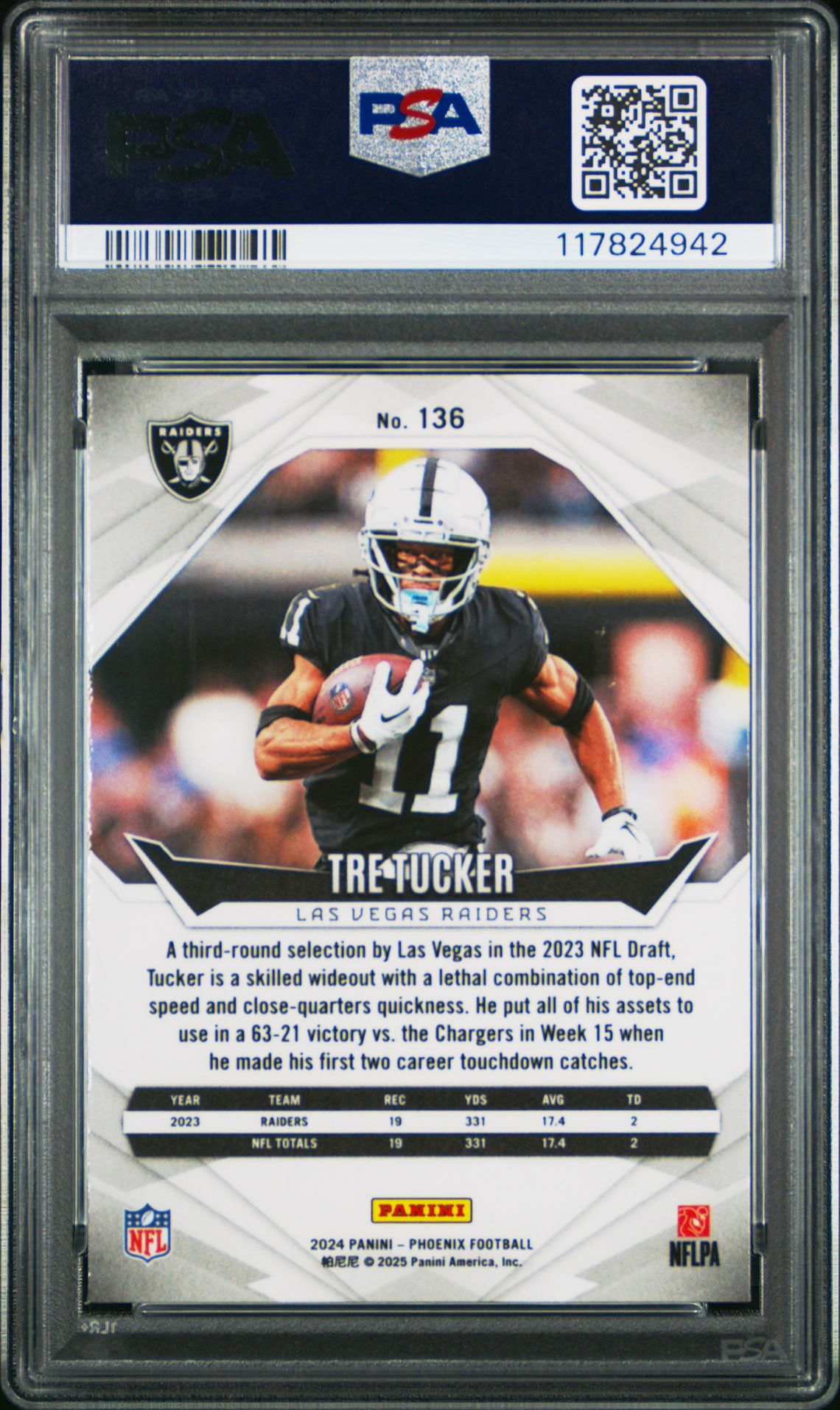 2024 Panini Phoenix Tre Tucker #136 (Wave) Mint 9 back