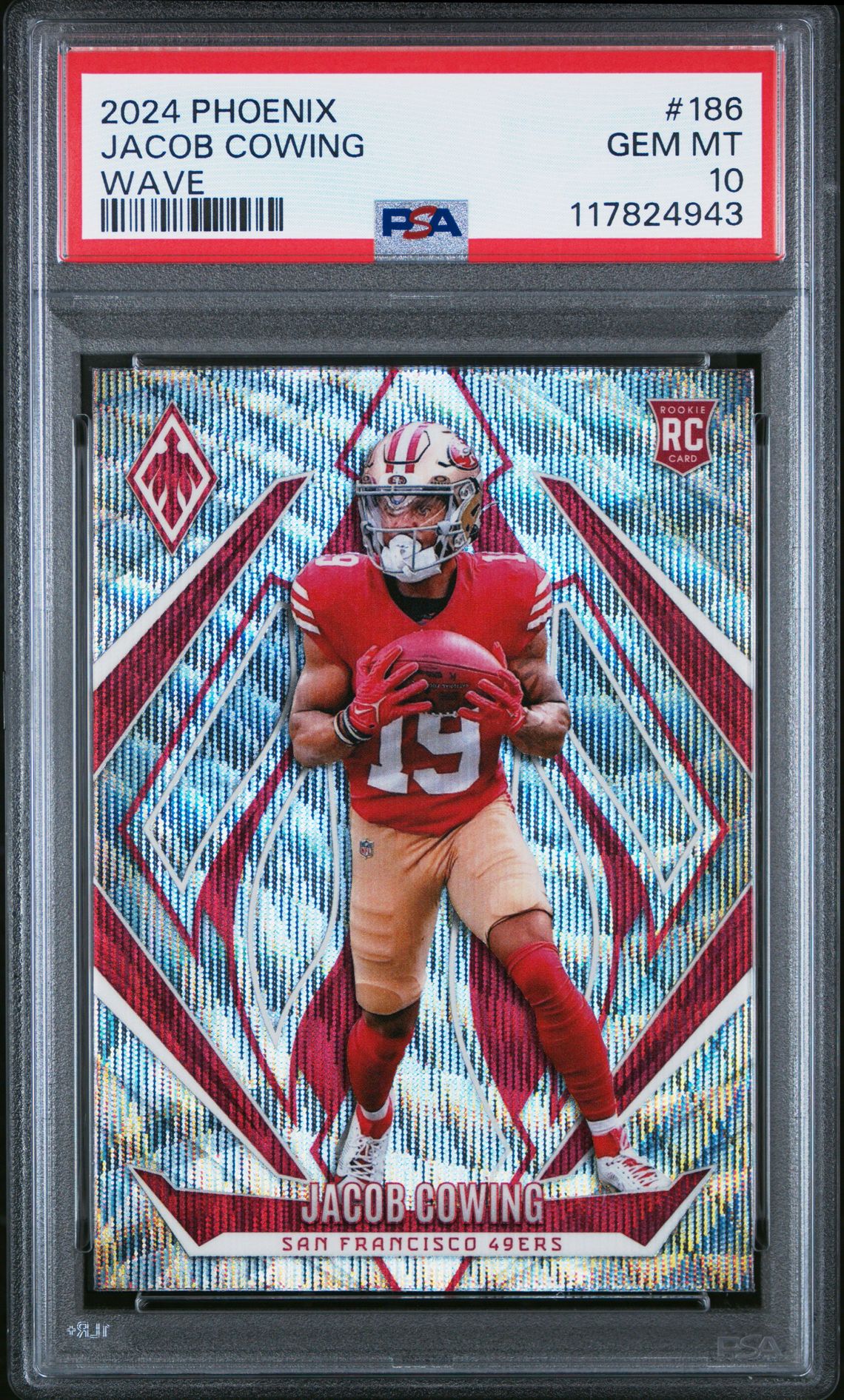 2024 Panini Phoenix Jacob Cowing #186 (Wave) Gem Mt 10 front