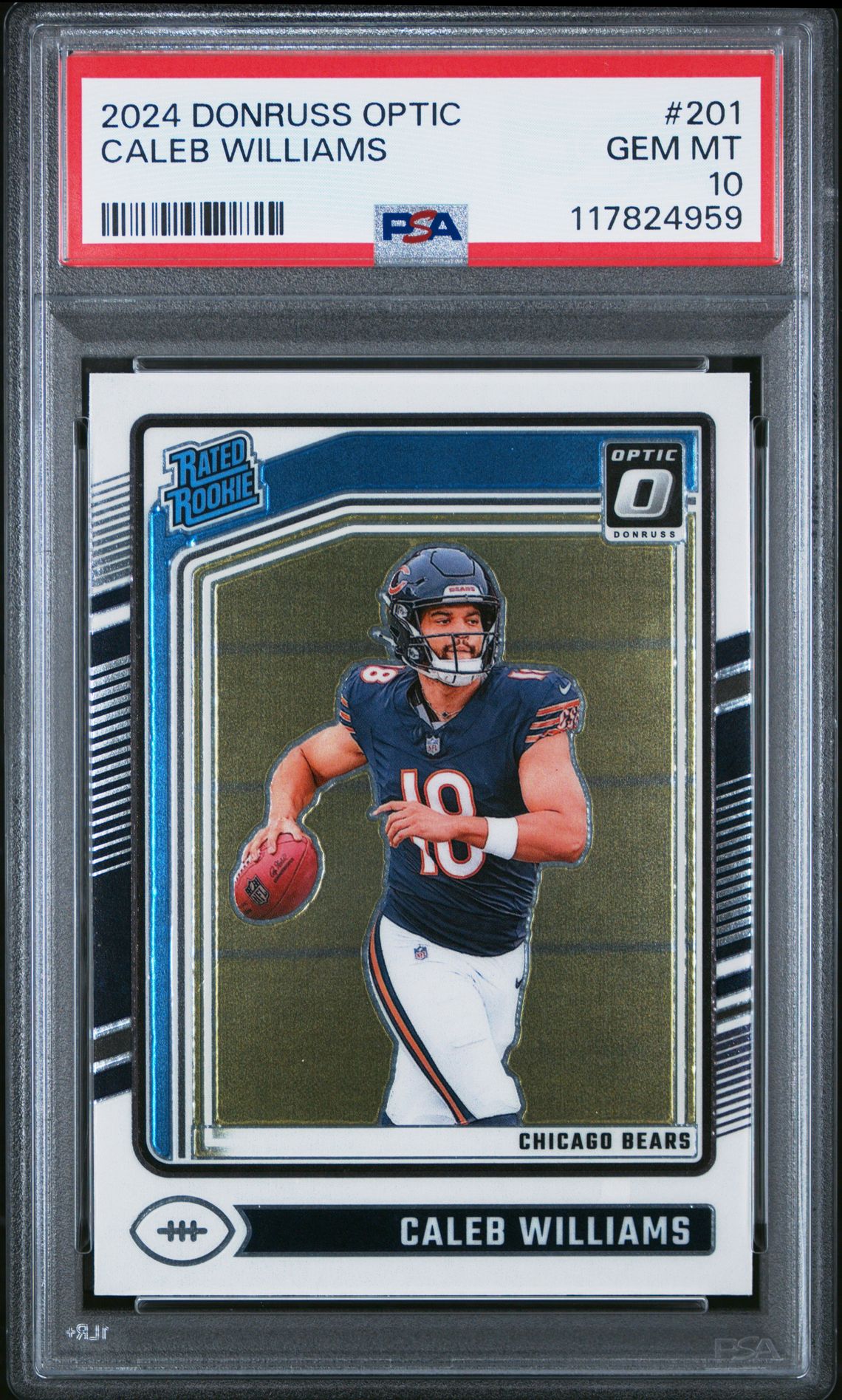 2024 Panini Donruss Optic Caleb Williams #201 Gem Mt 10 front