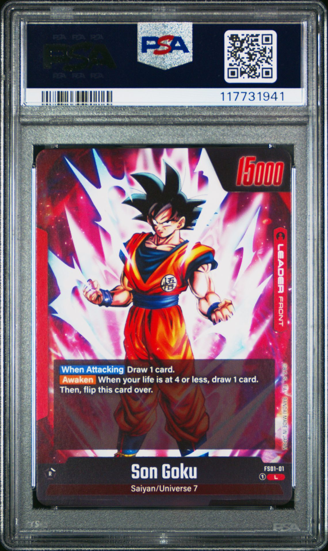 2024 Dragon Ball Super Card Game Fusion World Starter Deck Son Goku Son Goku #Fs01-01 Gem Mt 10 back